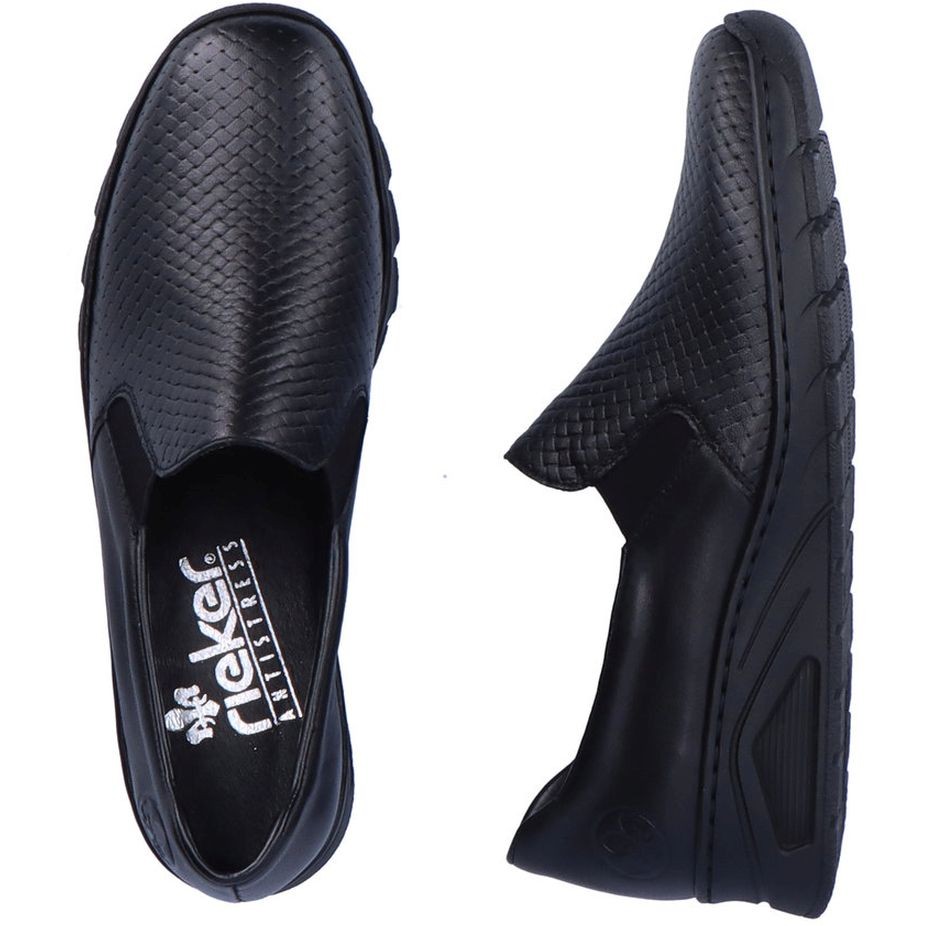 RIEKER Laisvalaikio bateliai moterims, Juoda, LEISURE 11