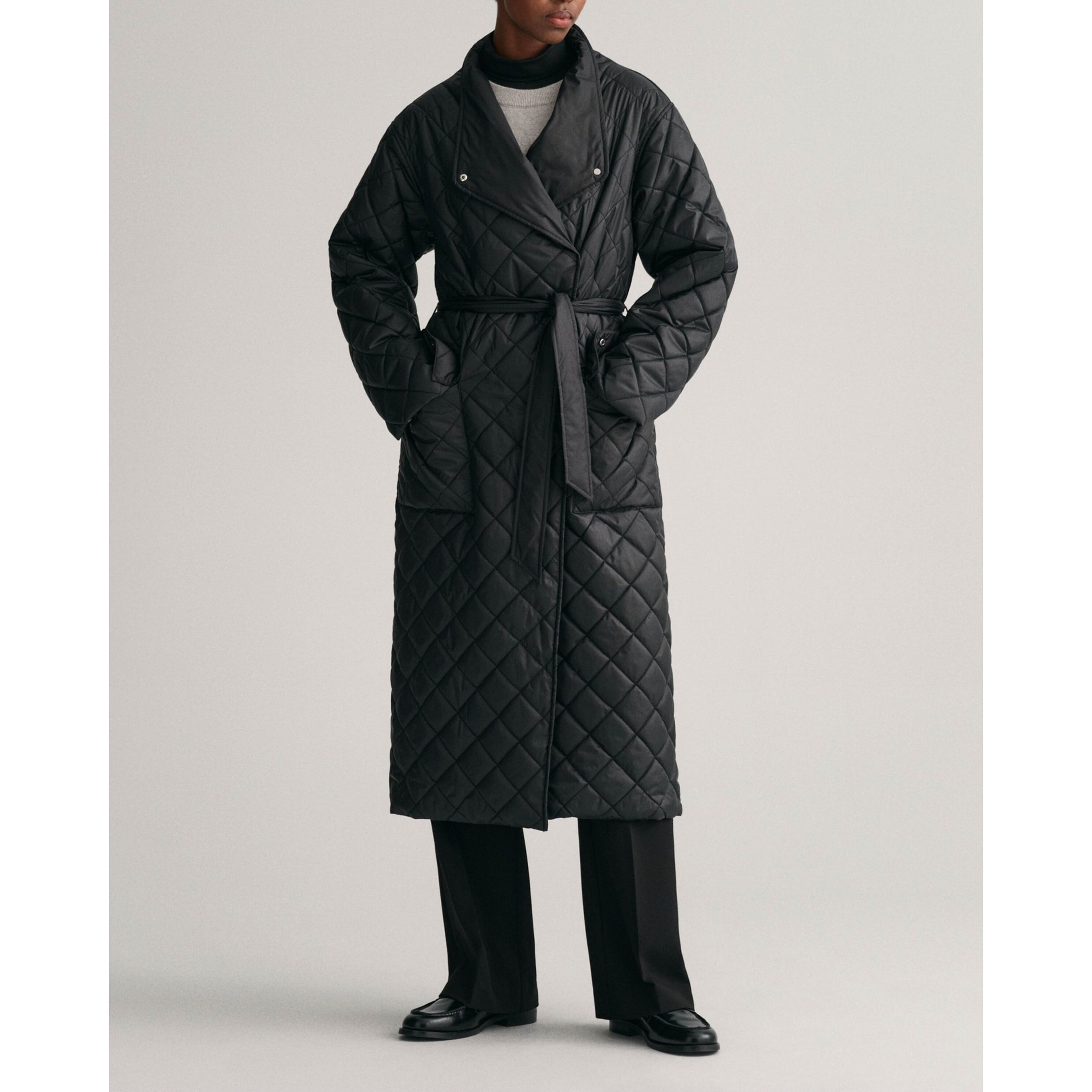 GANT Striukė moterims, Juoda, QUILTED COAT 2