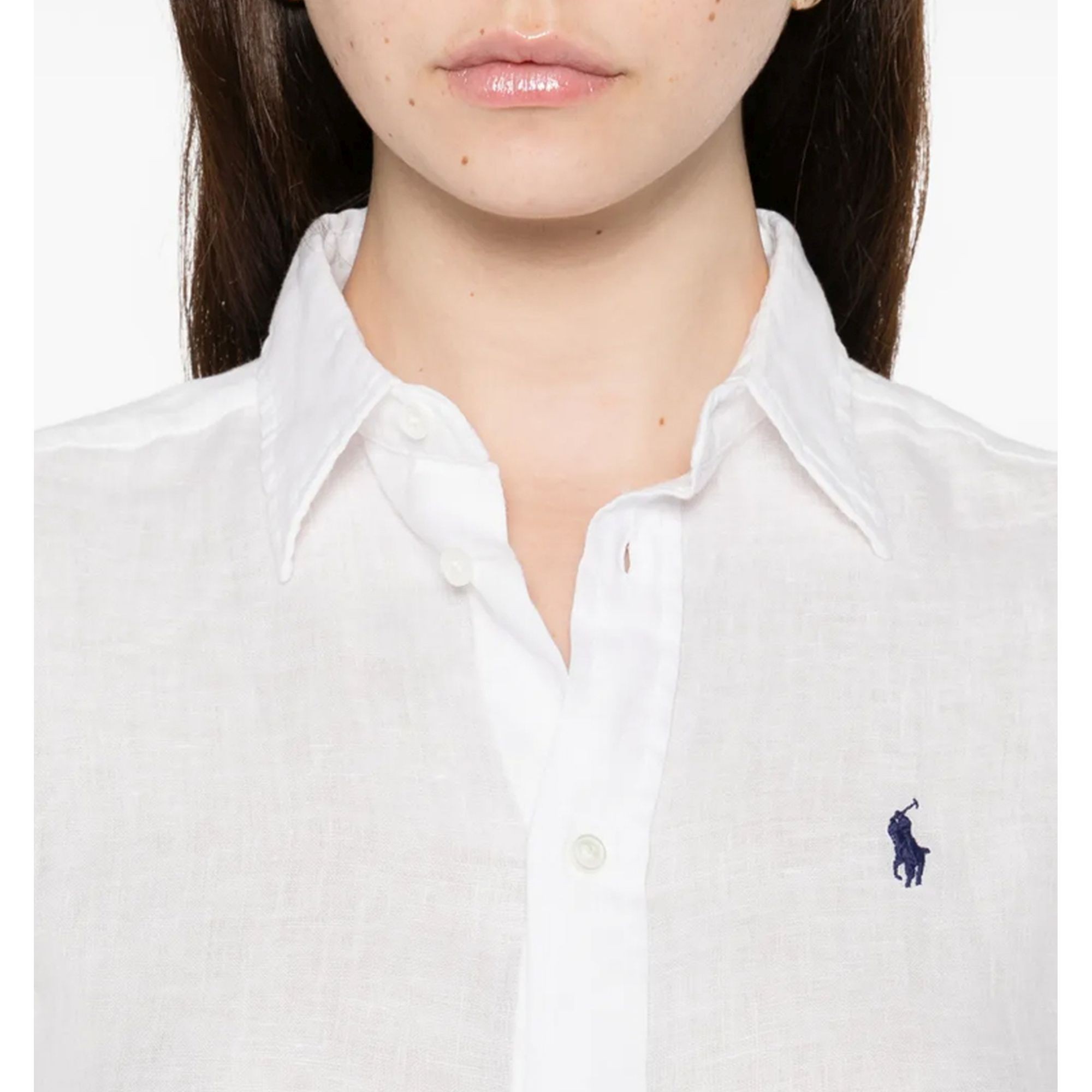 POLO RALPH LAUREN Marškiniai ilgomis rankovėmis moterims, Balta, Long sleeve-button front shirt 4