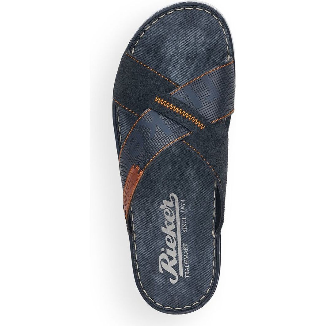 RIEKER Šlepetės vyrams, Mėlyna, SLIPPERS 4