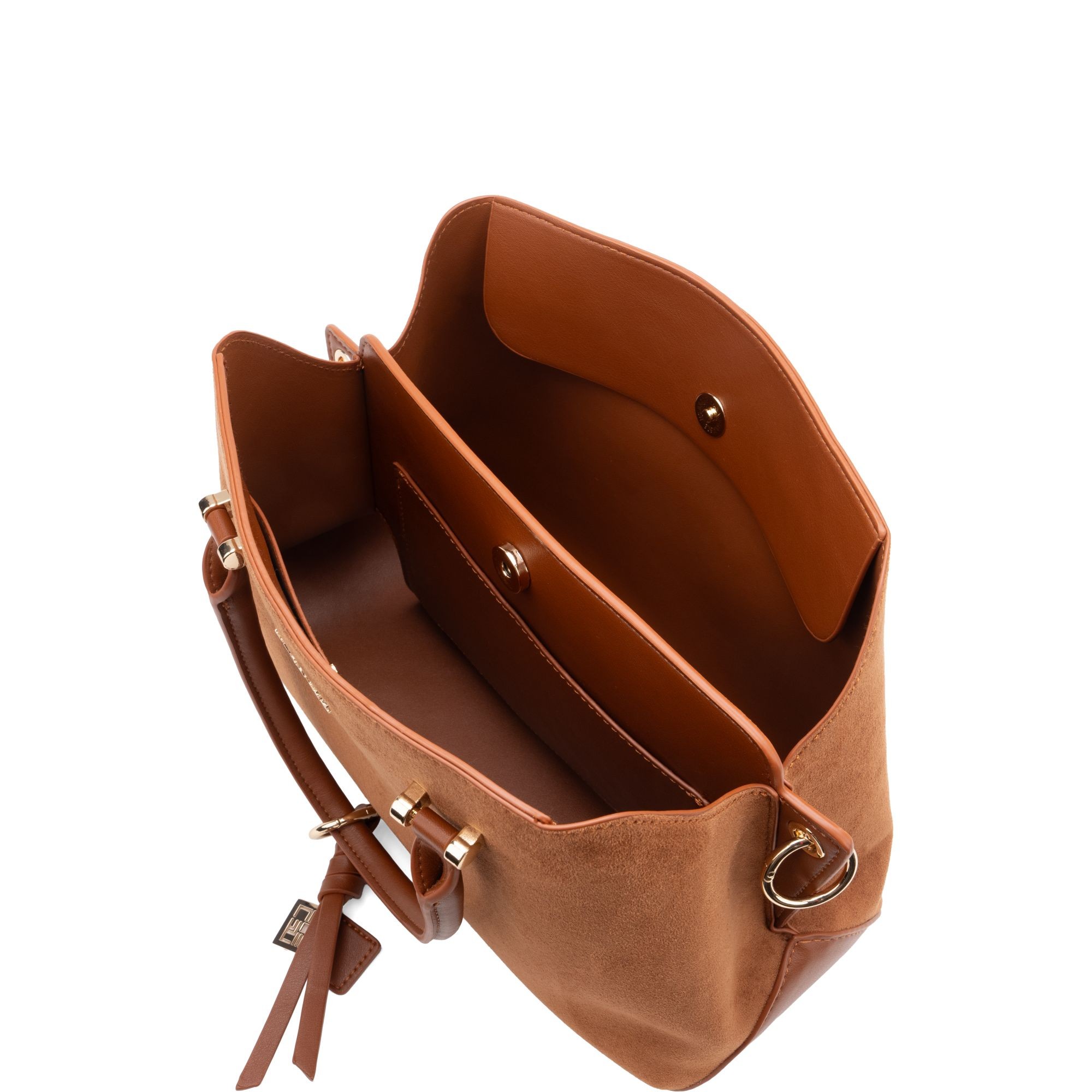 LA CONTE Pirkinių krepšys moterims, Ruda, Tote bag 3