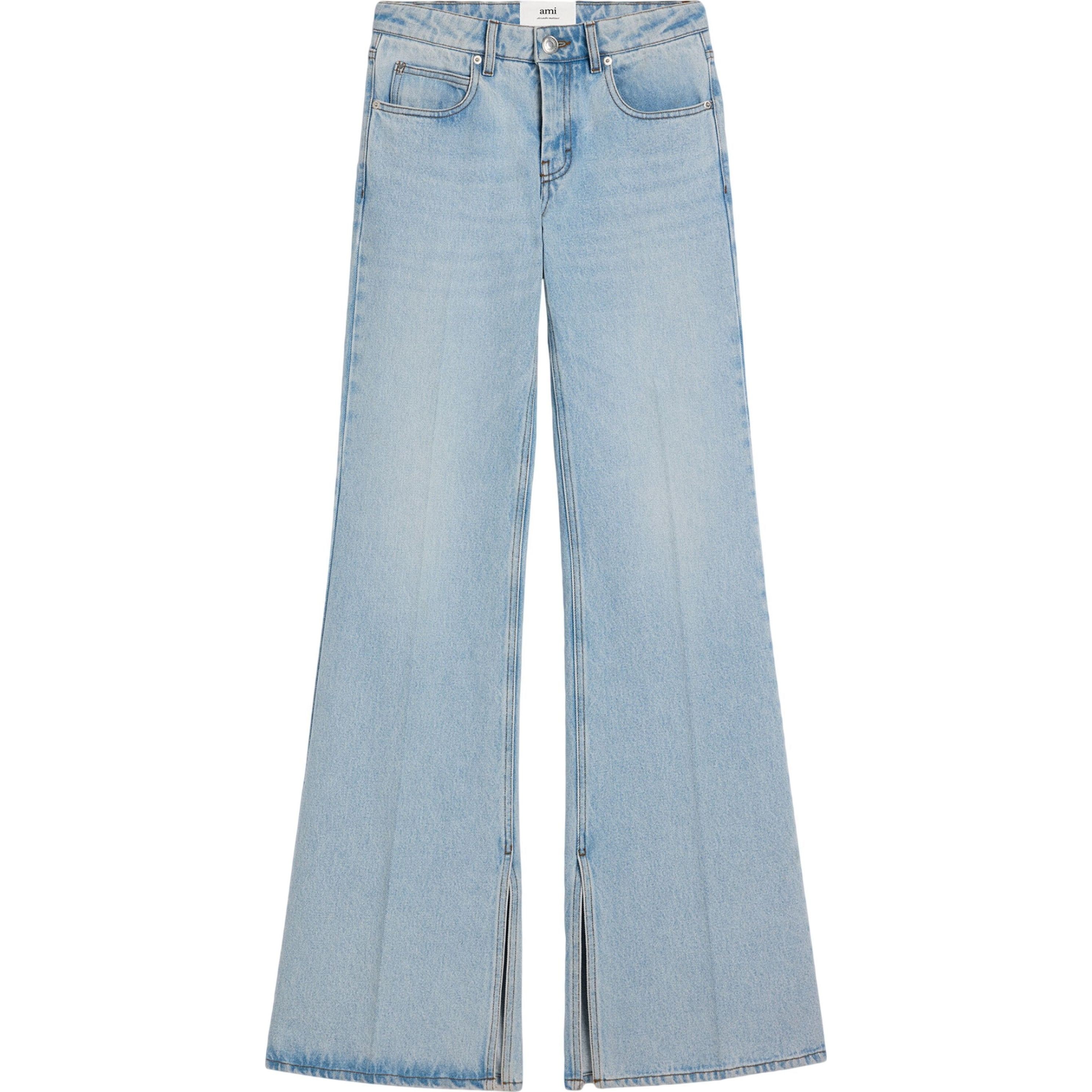 AMI PARIS Platėjantys džinsai moterims, Mėlyna, Flared-leg jeans