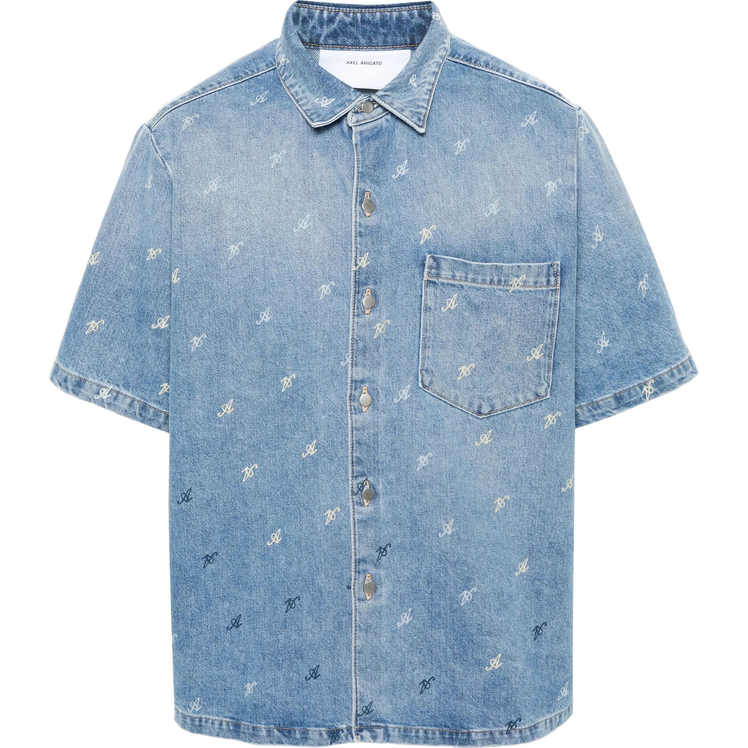 AXEL ARIGATO Polo marškiniai trumpos rank. vyrams, Mėlyna, Miles shirt