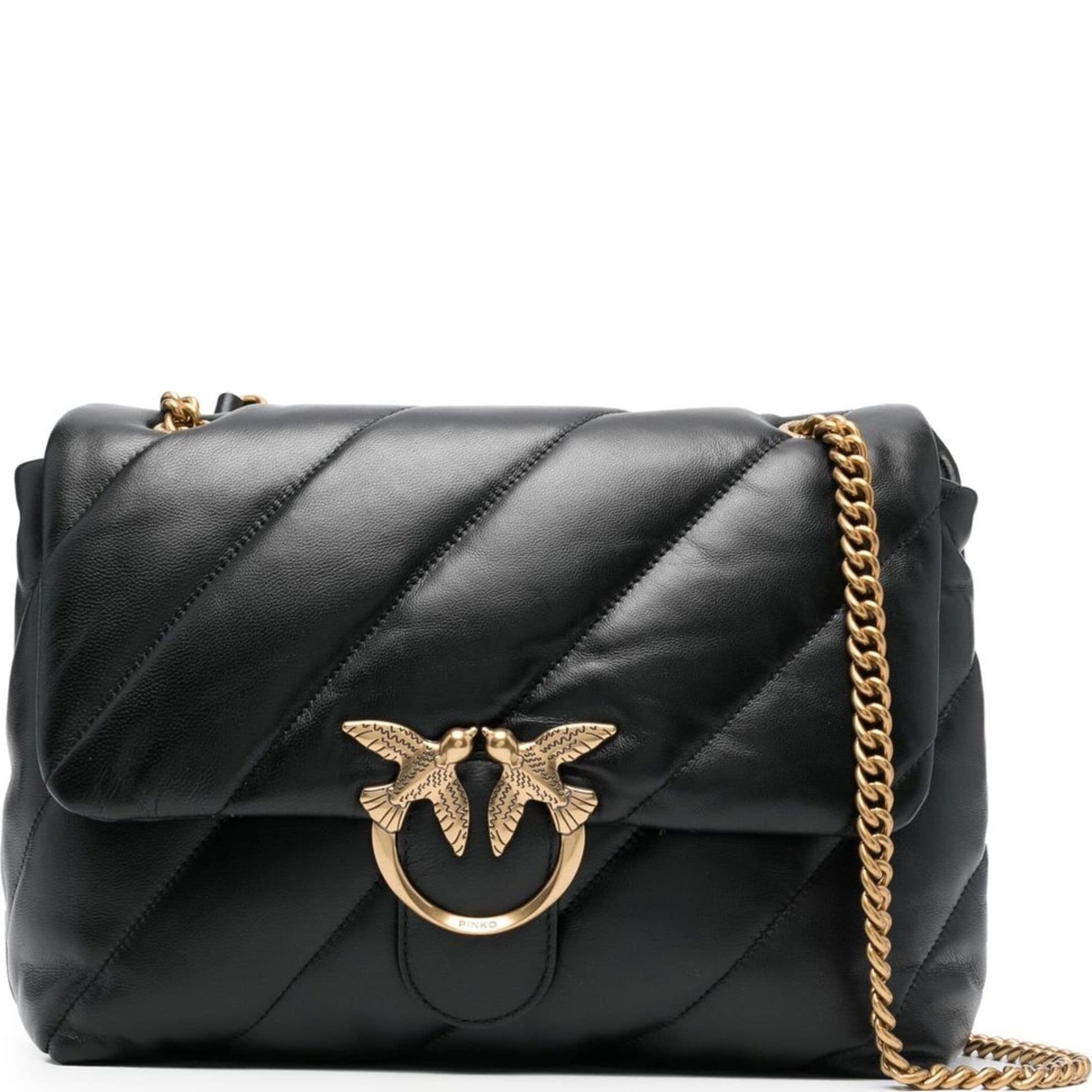 PINKO Rankinė per petį moterims, Juoda, Love puff big shoulder bag 1