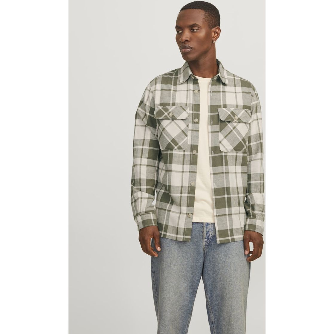 JACK & JONES Lengva striukė vyrams, Ruda, Raymond overshirt 2