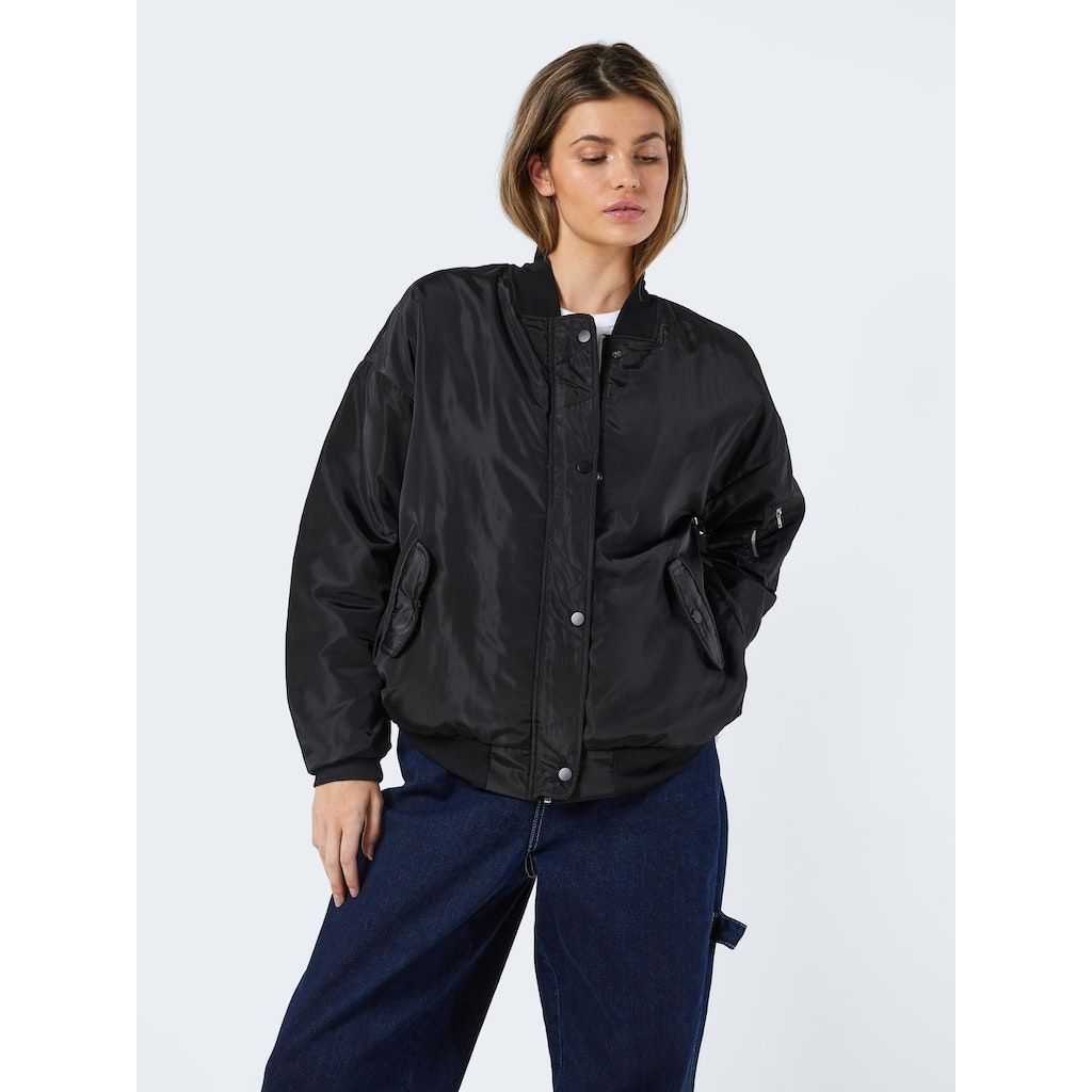 NOISY MAY Bomberis moterims, Juoda, NMCANDY L/S OVERSIZE 2