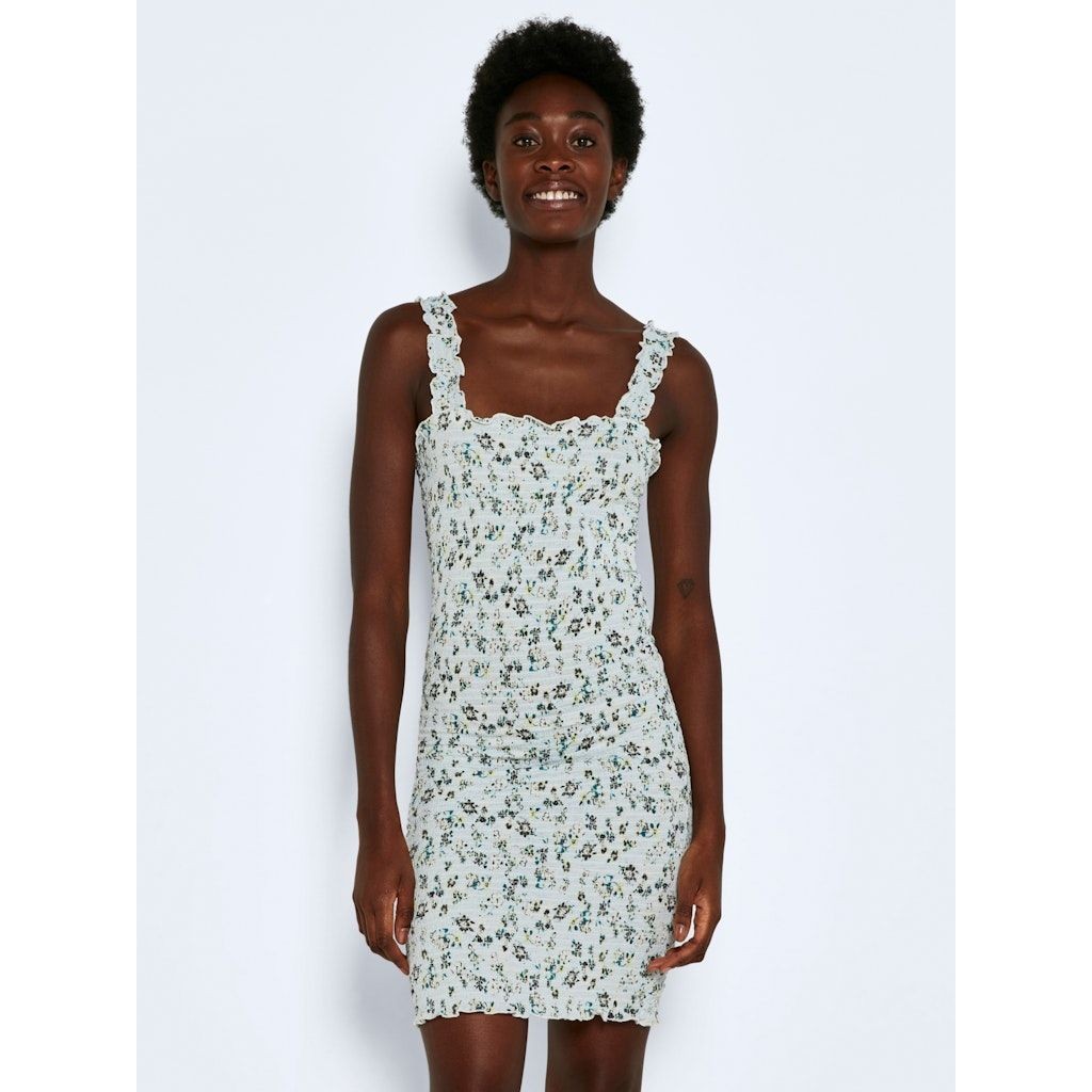 NOISY MAY Mini suknelė moterims, Mėlyna, NMLEA SMOCK STRAP SHO 6