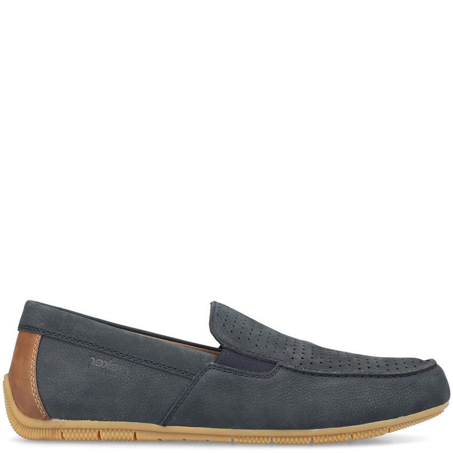 RIEKER Mokasinai vyrams, Mėlyna, MOCASINS 9