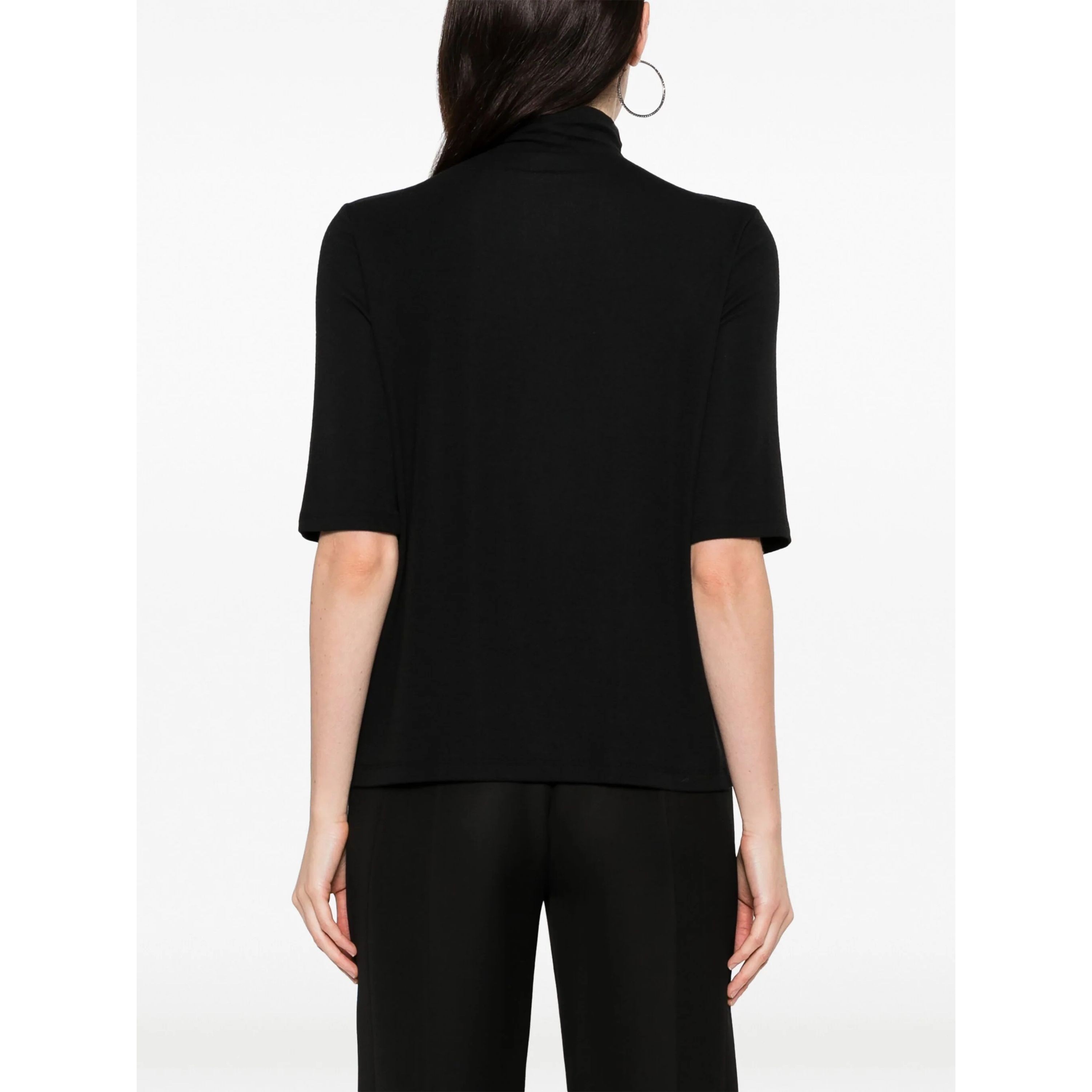 VINCE Megztinis moterims, Juoda, Relaxed elbow sweater 4