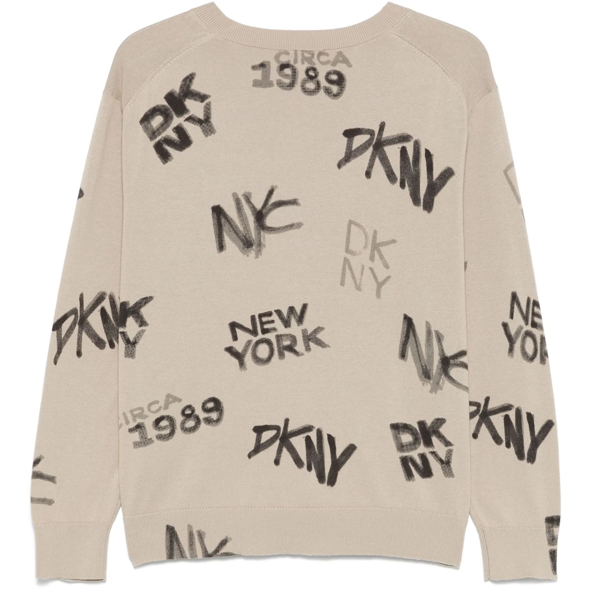 DKNY Megztinis moterims, Marga, Logo printed v neck 2