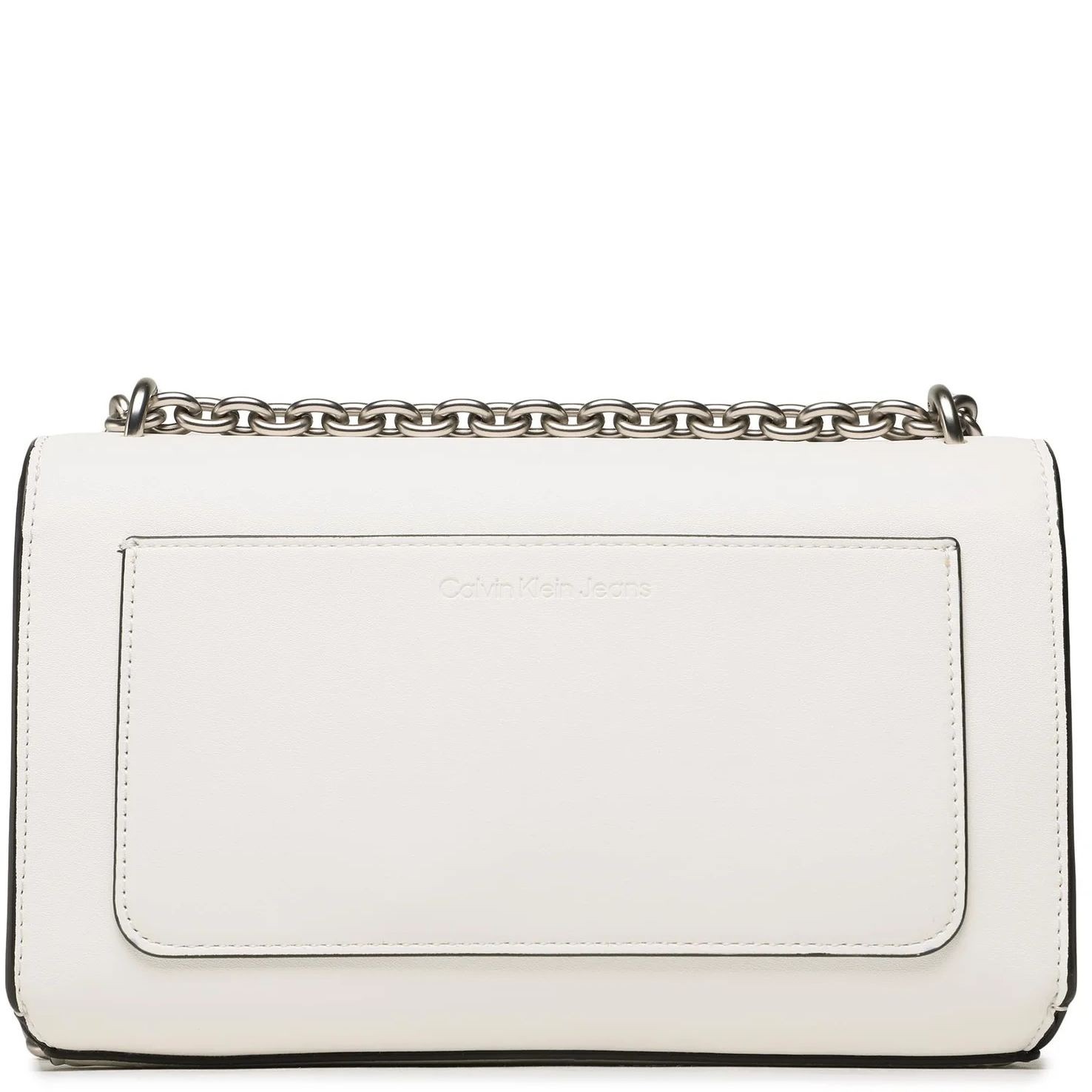 CALVIN KLEIN JEANS Rankinė per petį moterims, Balta, Sculpted flap chain crossbody 2