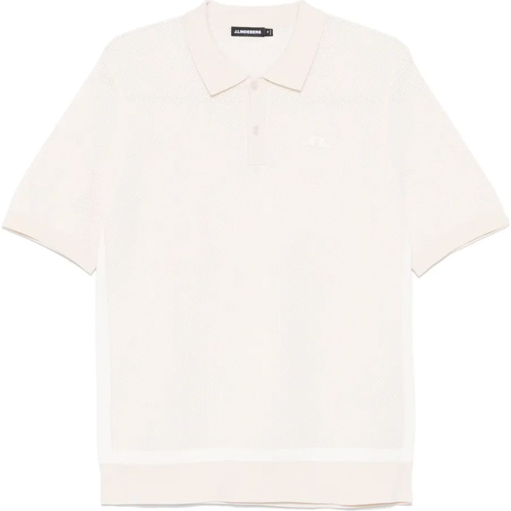 J.LINDEBERG Polo marškiniai trumpos rank. vyrams, Smėlio, Reymond structure knit polo