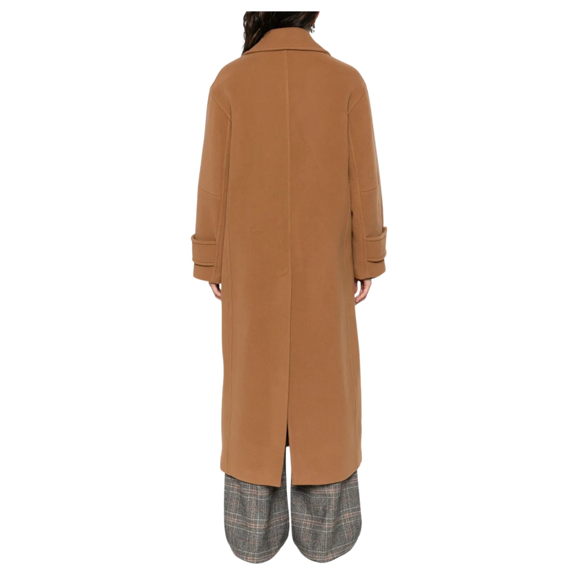 PINKO Paltas moterims, Ruda, Camembert coat 3