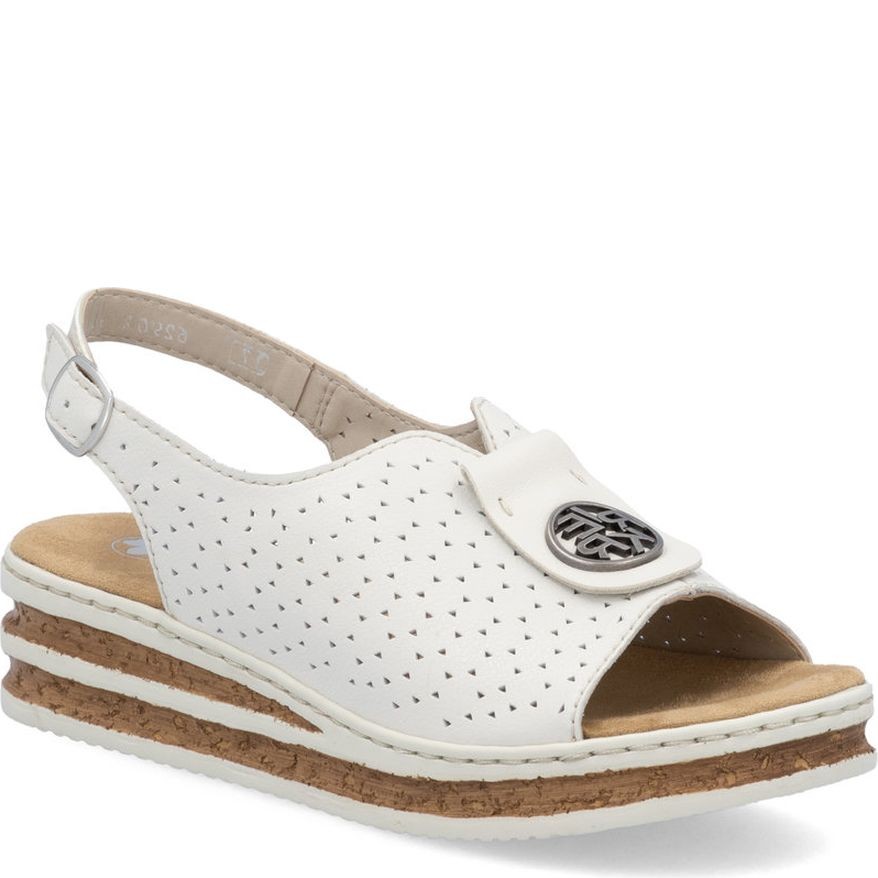 RIEKER Basutės moterims, Balta, Sandals 1