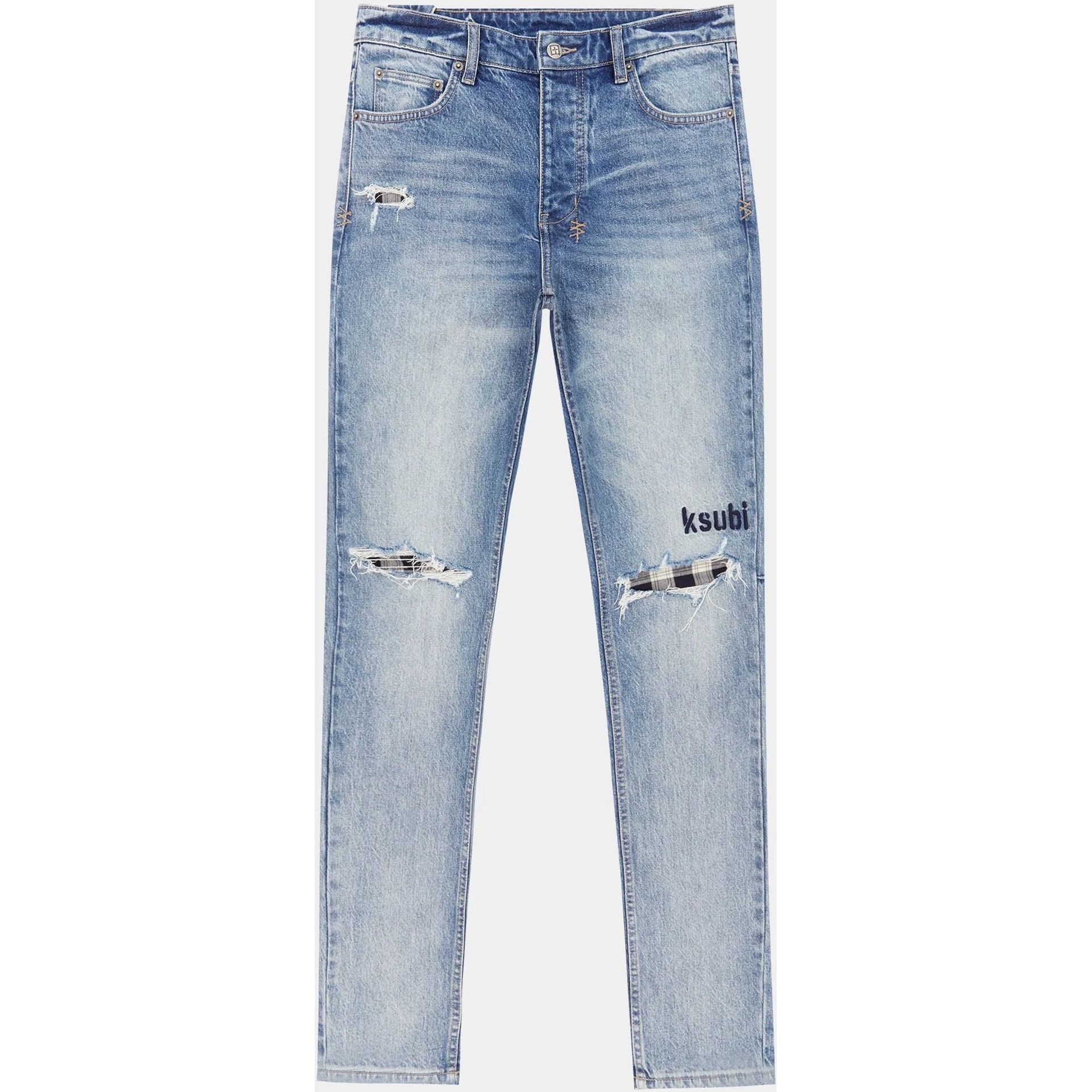 KSUBI Tiesūs džinsai vyrams, Mėlyna, Chitch self repair jeans 1