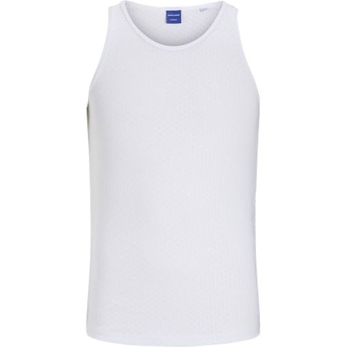 JACK & JONES Marškiniai be rankovių vyrams, Balta, Hydra pointelle tank top