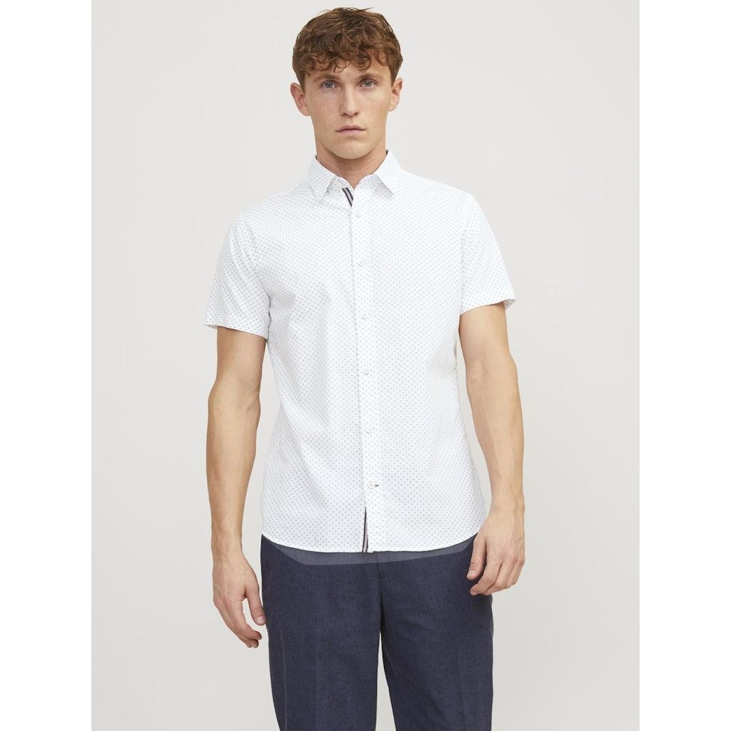 JACK & JONES Marškiniai vyrams, Balta, Jjplain ditsy shirts 2