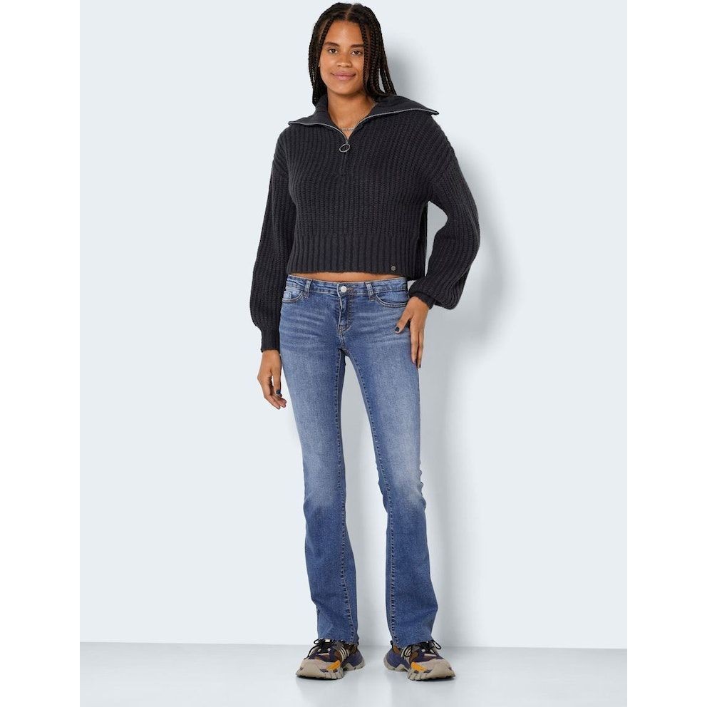 NOISY MAY Tiesūs džinsai moterims, Mėlyna, NMEVIE LW BOOTCUT JEA 4