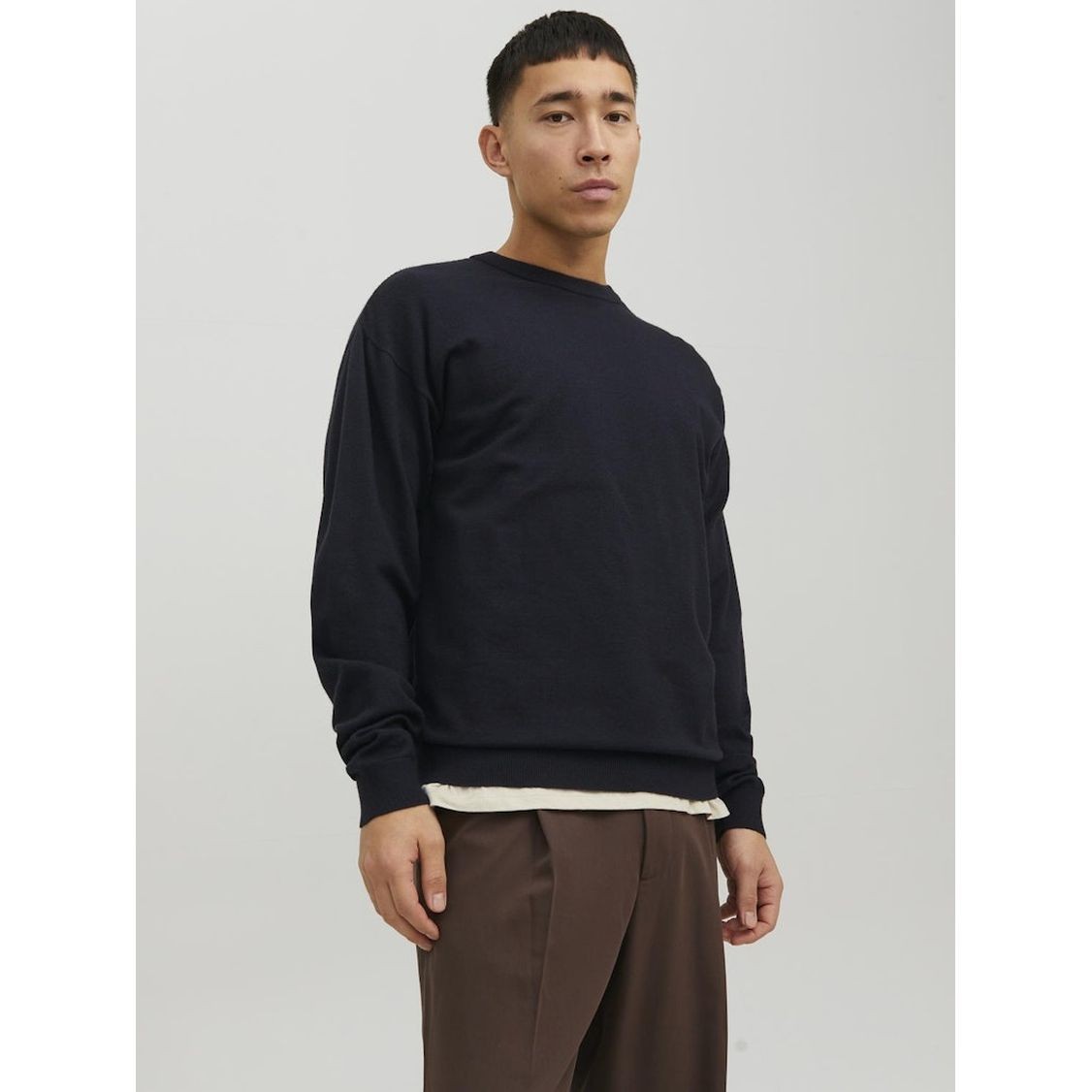 JACK & JONES Megztinis vyrams, Navy, JORPALMA LS KNI 6