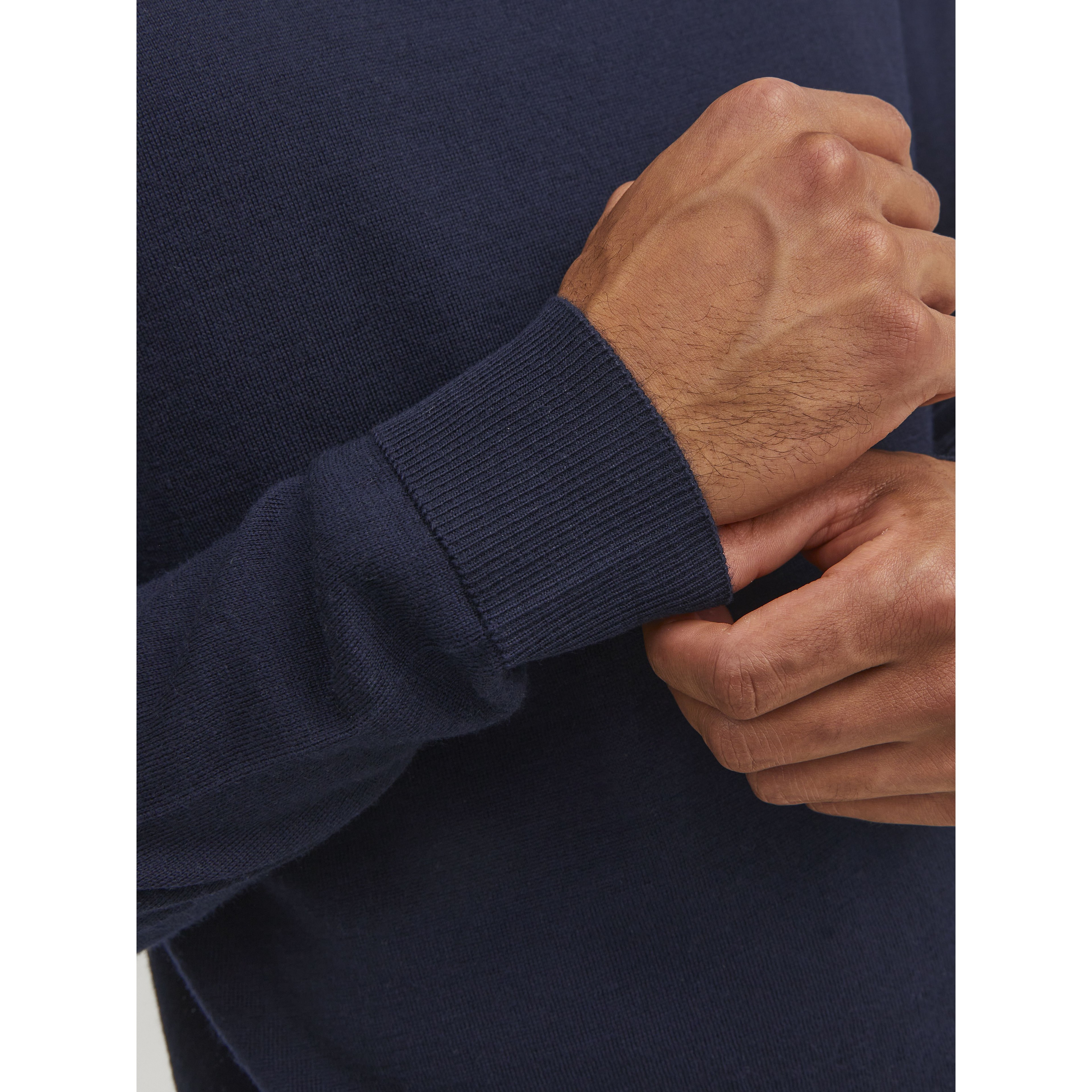 JACK & JONES Megztinis su kaklu vyrams, Mėlyna, Merino knit roll neck 4