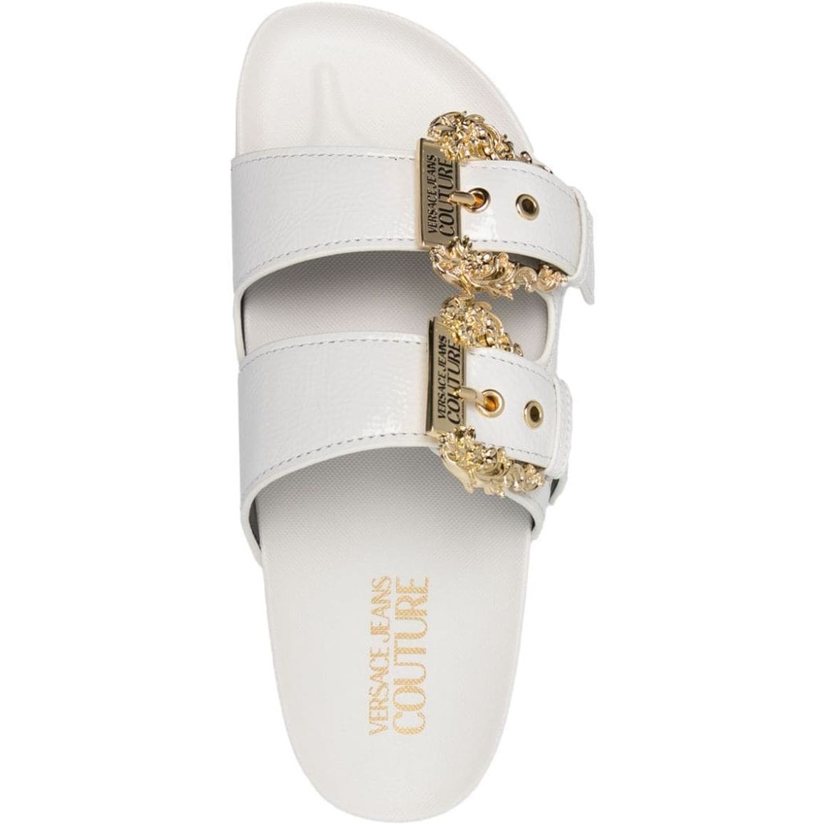 VERSACE JEANS CUTURE Šlepetės moterims, Balta, Fondo Arizona Slippers 4