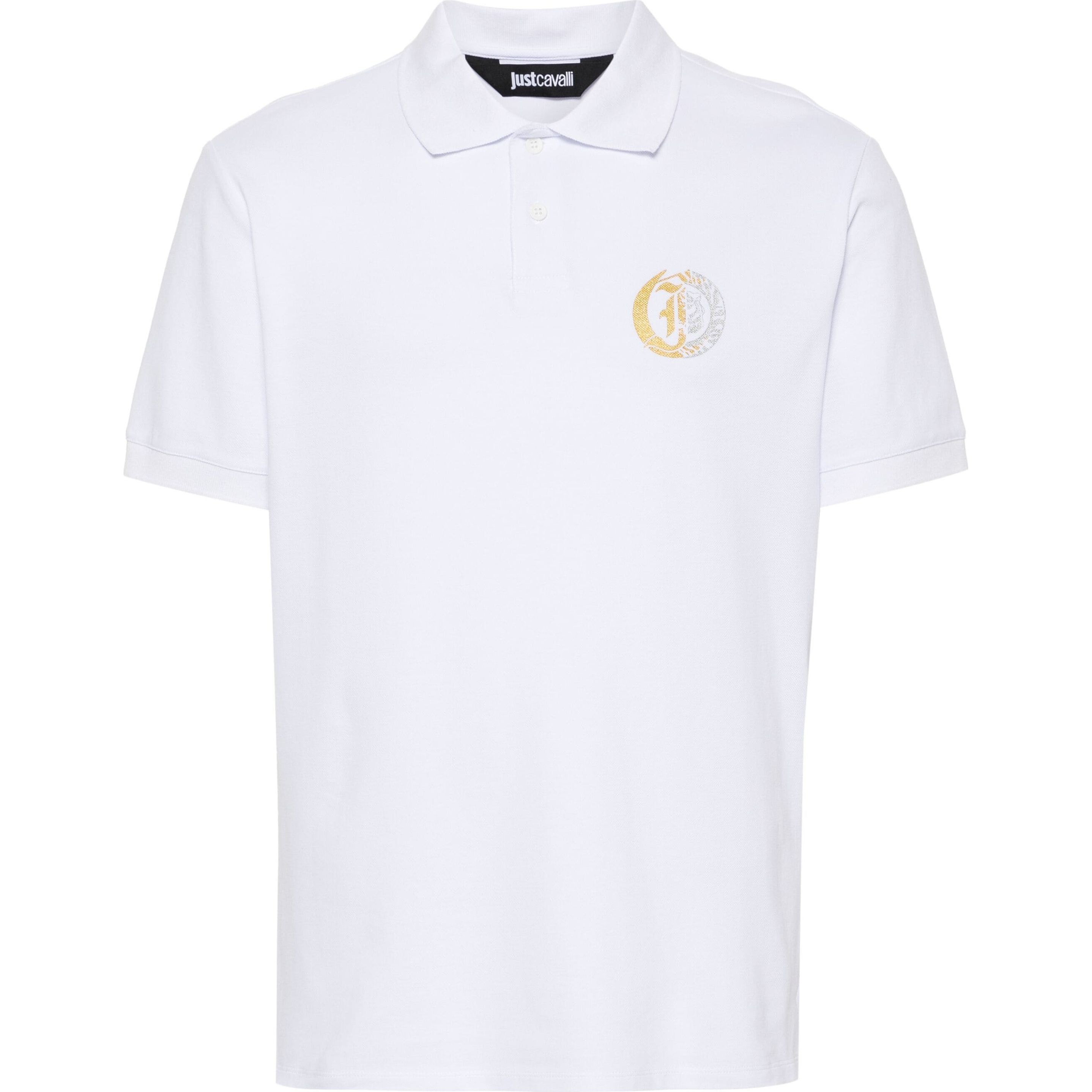 JUST CAVALI Polo marškiniai trumpos rank. vyrams, Balta, Jc print polo t-shirt