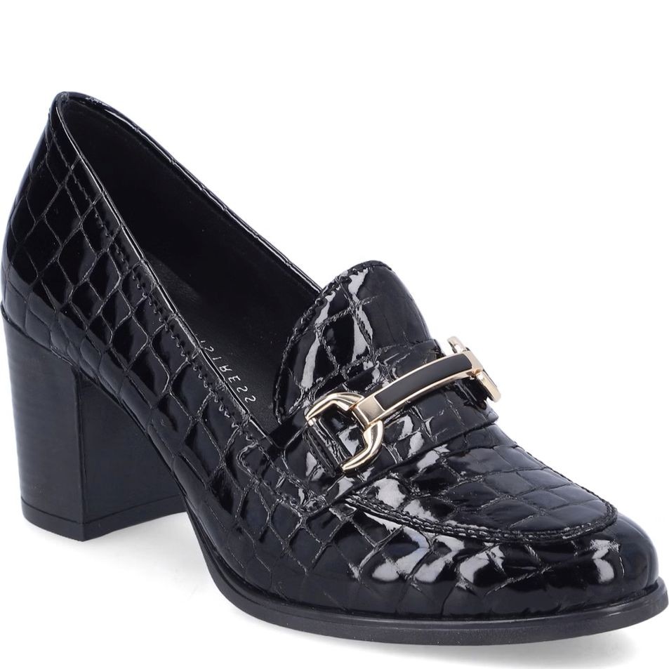 RIEKER Loaferiai moterims, Juoda, Ladies shoes 1