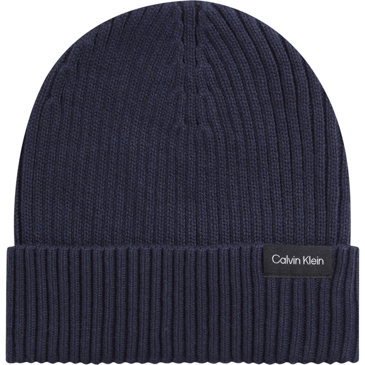 CALVIN KLEIN Kepurė vyrams, Mėlyna, Classic rib beanie 1