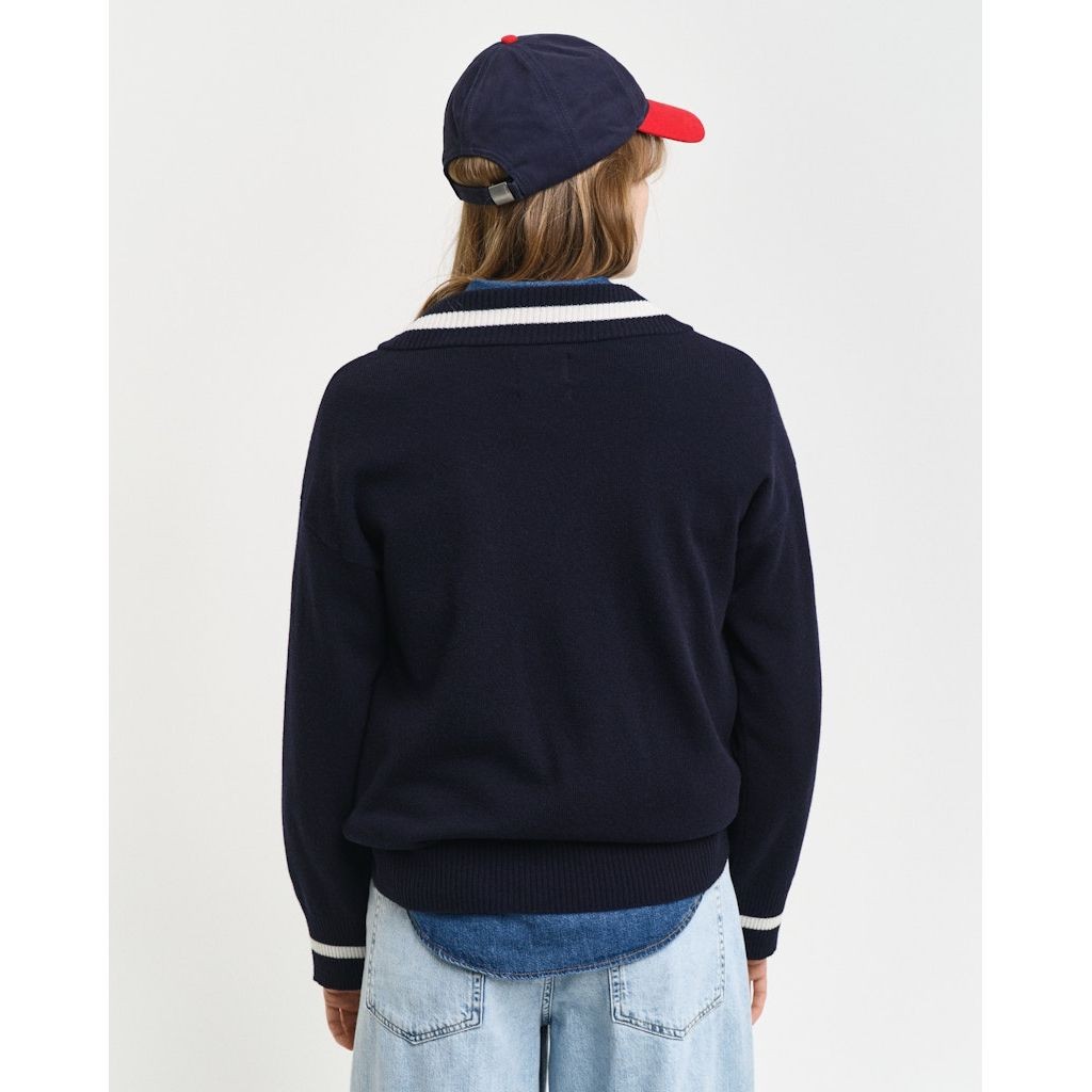 GANT Megztinis moterims, Mėlyna, Sperfine lambswool sweater 3