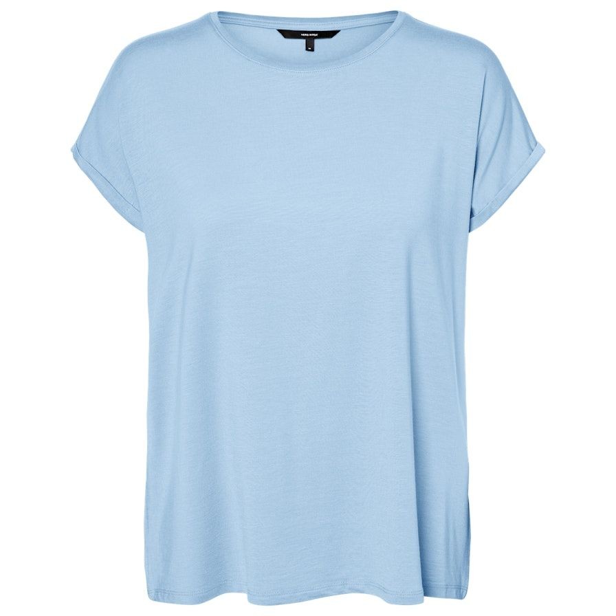 VERO MODA Marškinėliai moterims, Mėlyna, VMAVA PLAIN SS TOP GA 1