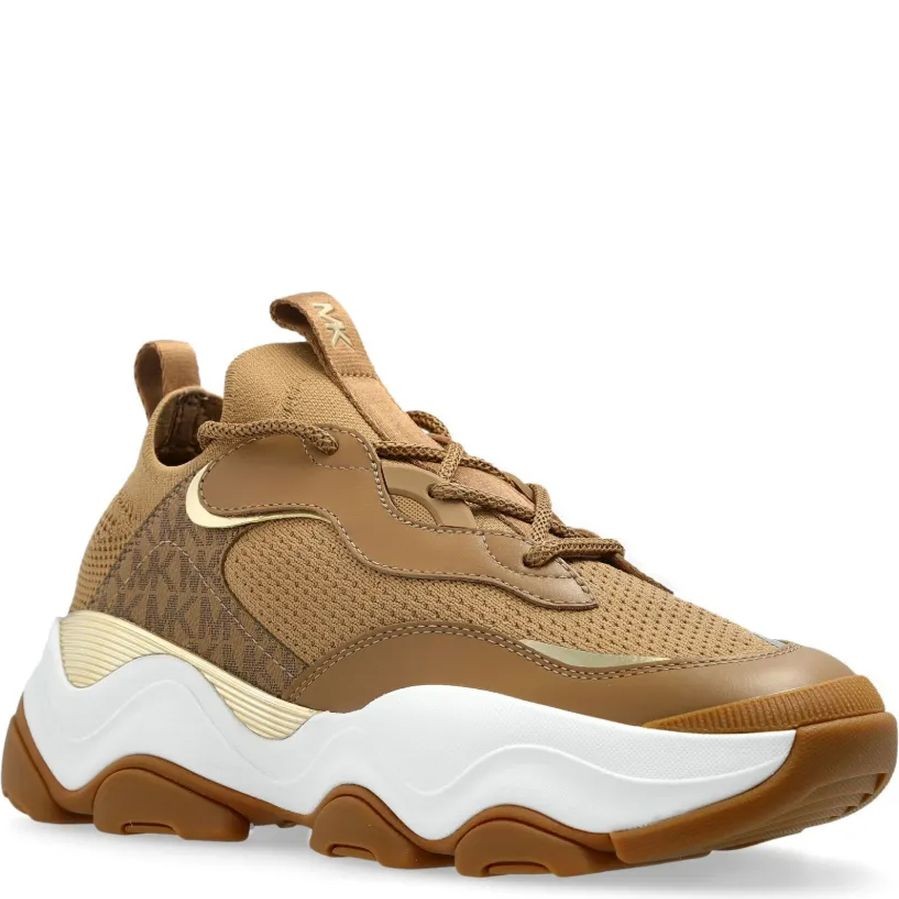 MICHAEL KORS Laisvalaikio bateliai moterims, Ruda, Atlas knit trainer 1