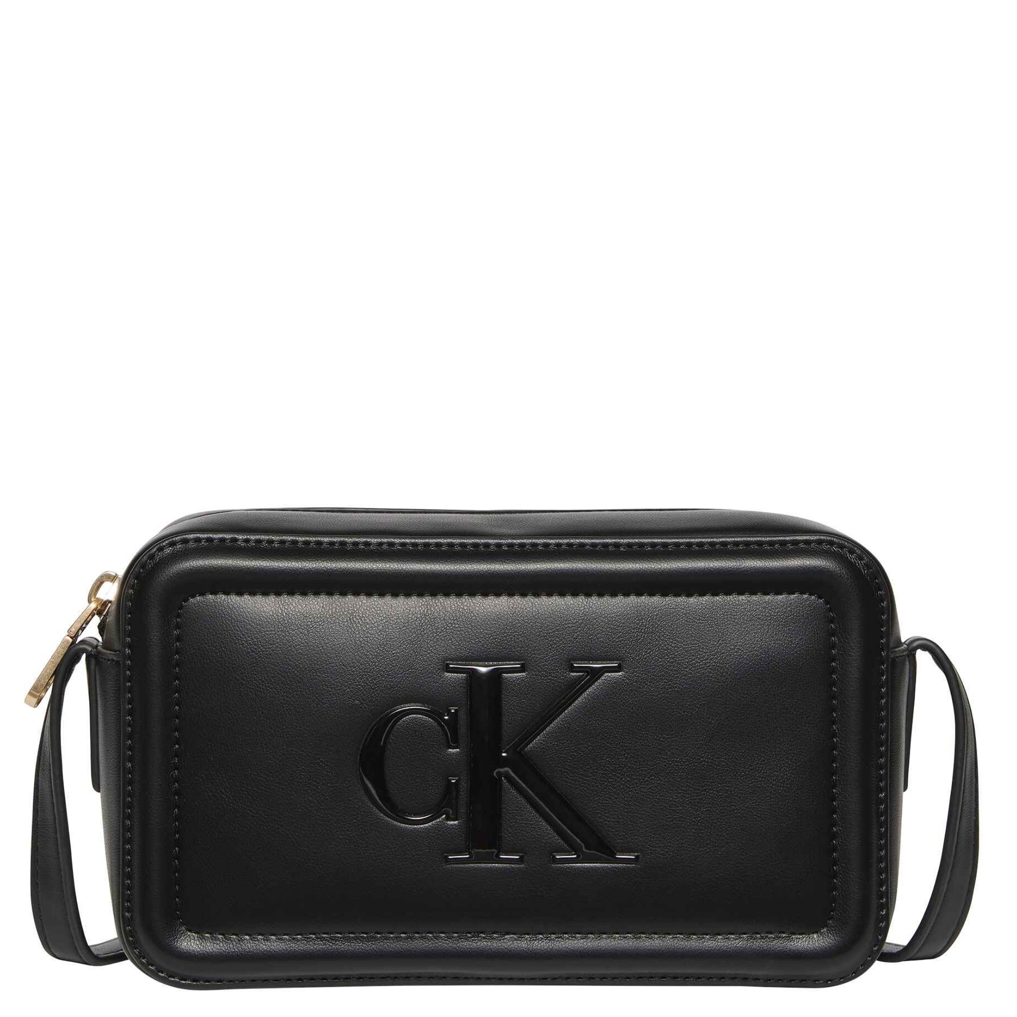 CALVIN KLEIN Rankinė per petį moterims, Juoda, bold CK camera bag 1