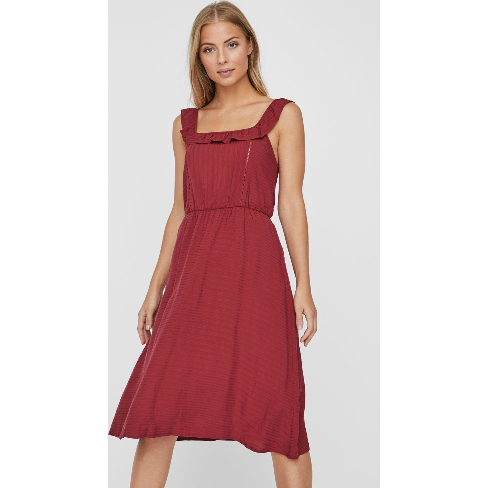 VERO MODA Maxi suknelė moterims, Raudona, VMSIFF BLK SINGL 2