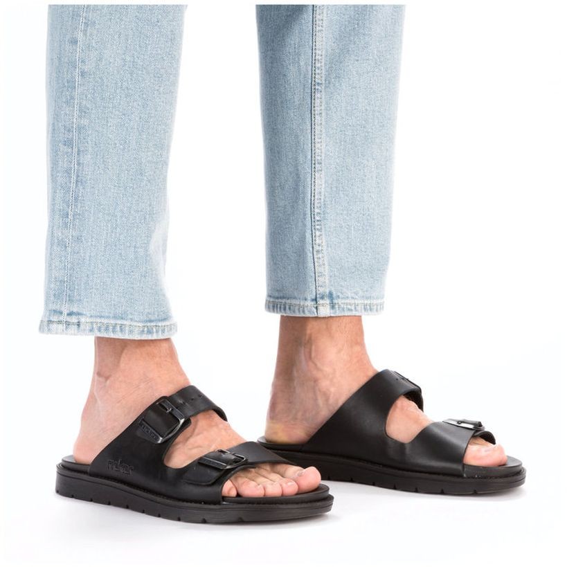 RIEKER Šlepetės vyrams, Juoda, SLIPPERS 2