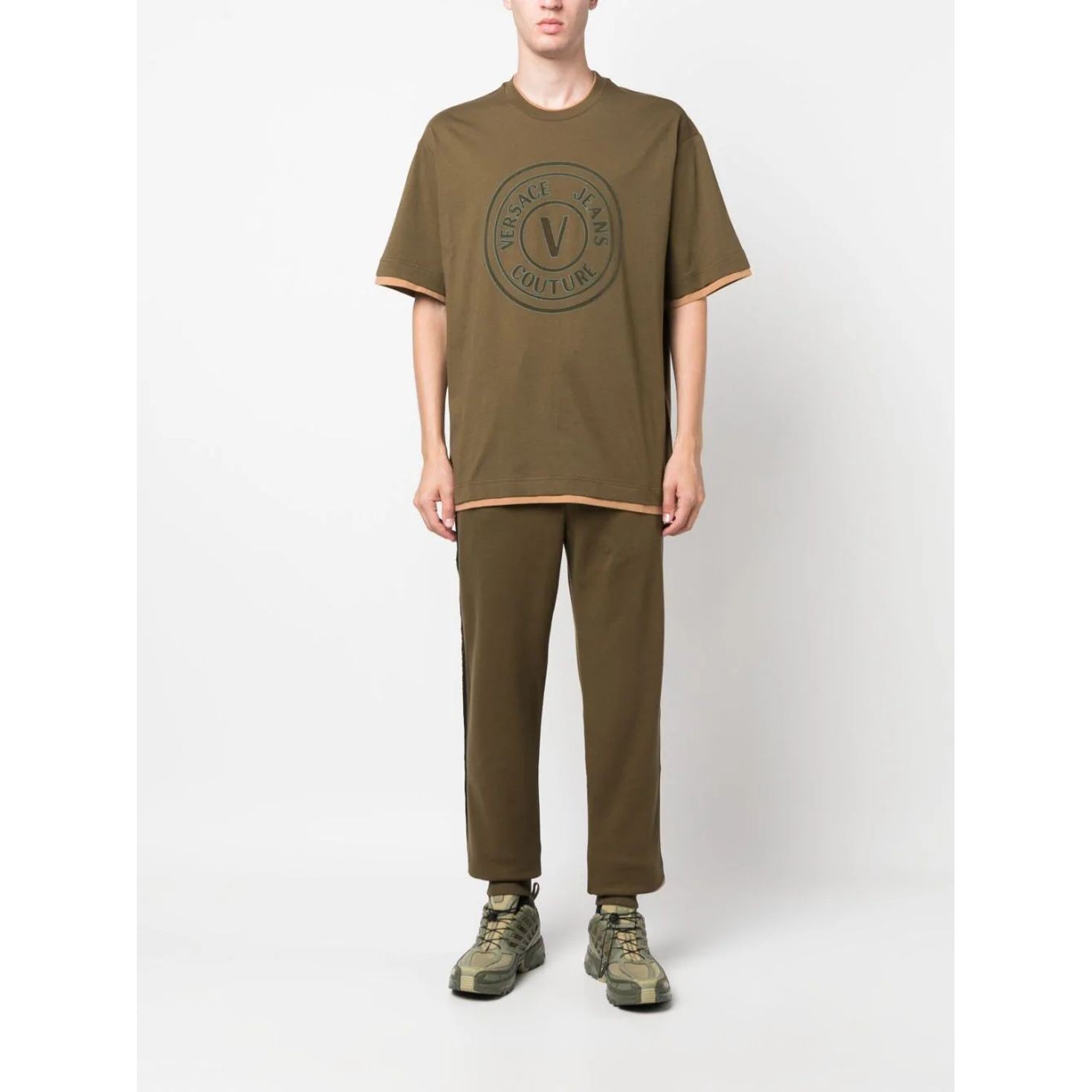 VERSACE JEANS CUTURE Sportinės kelnės vyrams, Žalia, Jogger pants 2