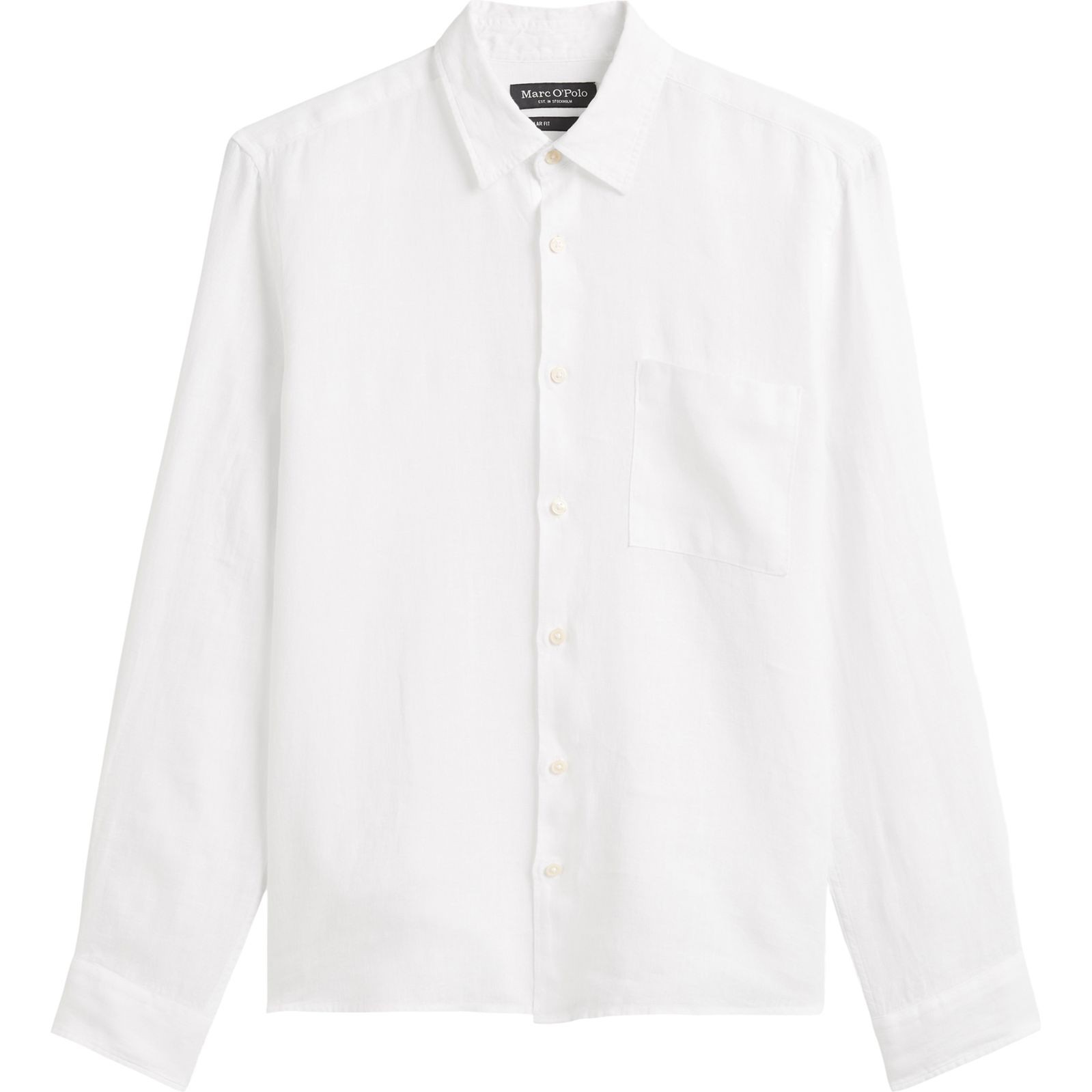 MARC O'POLO Marškiniai ilgomis rankovėmis vyrams, Balta 1