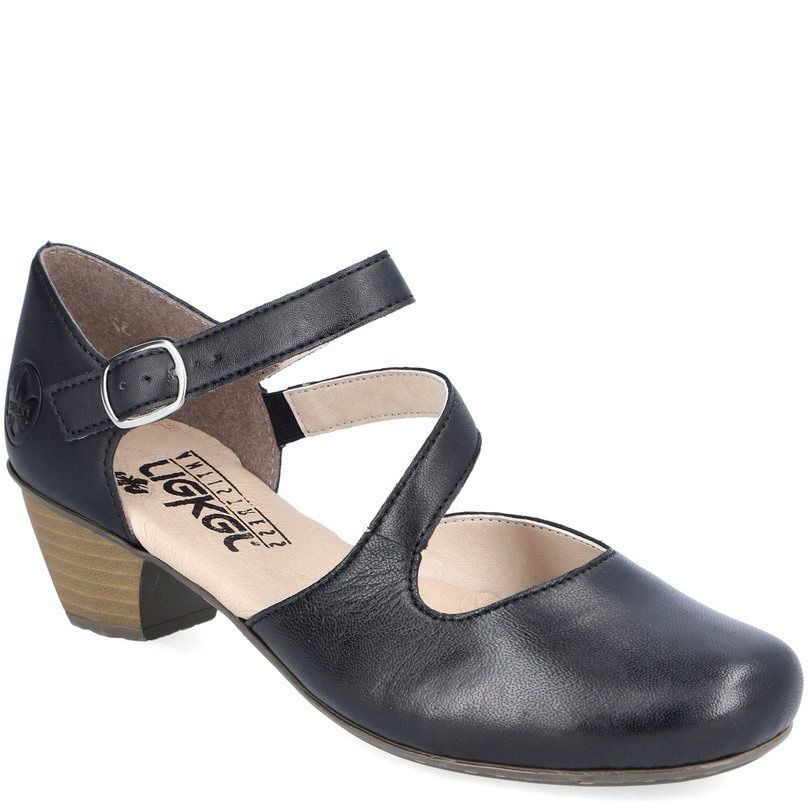 RIEKER Bateliai - moterims, Juoda, SANDALS 1