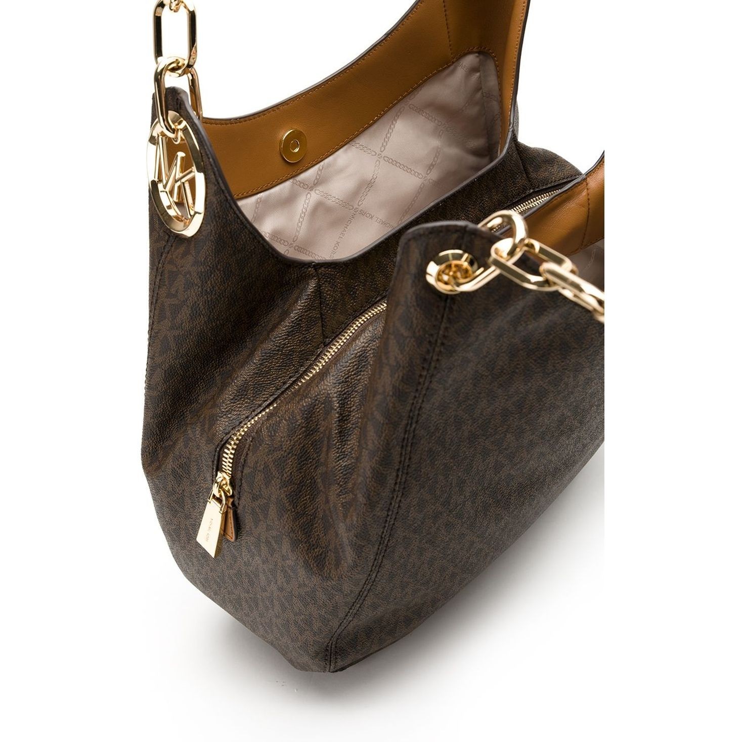 MICHAEL KORS Rankinė per petį moterims, Ruda, LG chain shoulder bag tote 4