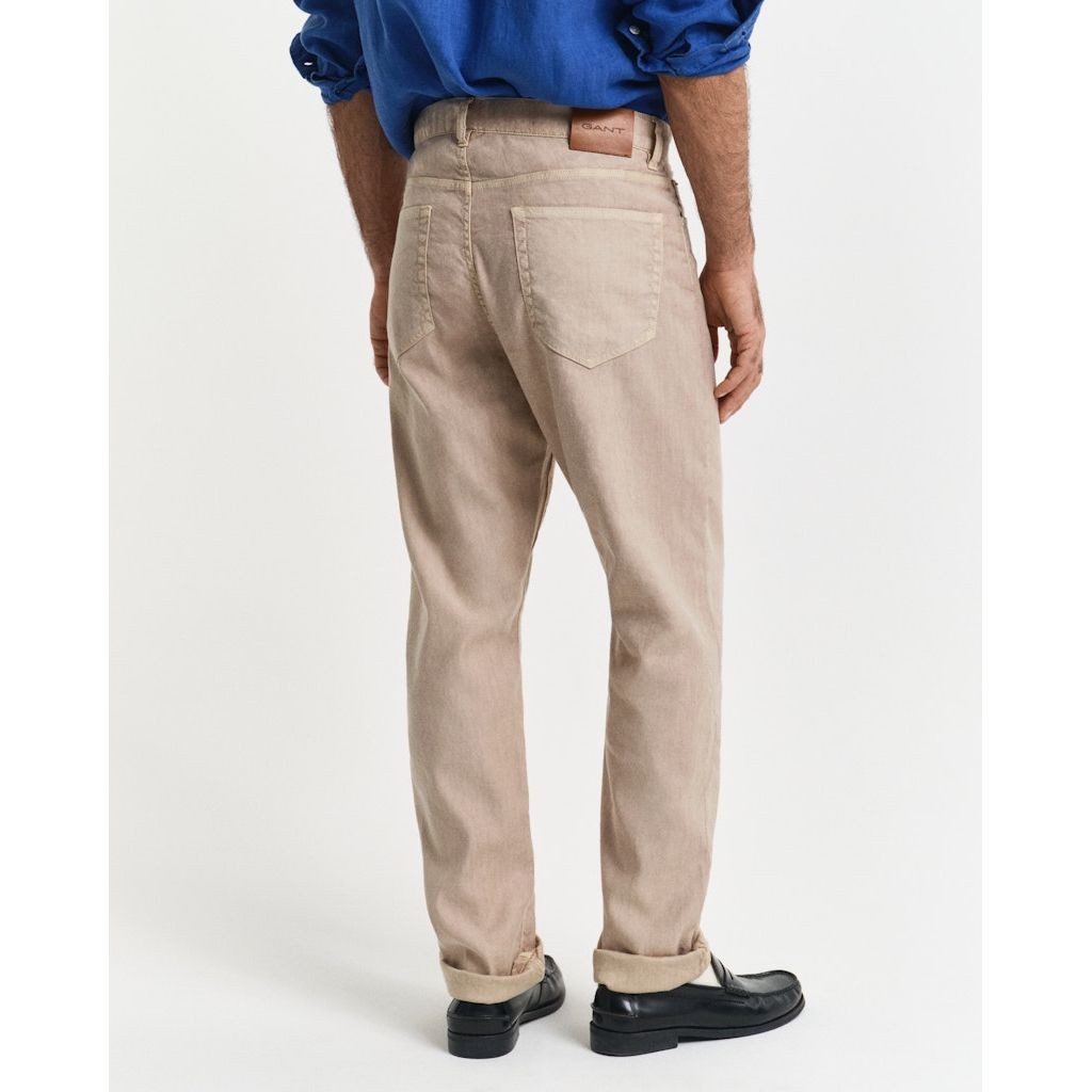 GANT Regular džinsai vyrams, Smėlio, LINEN/COT REG JEANS 3