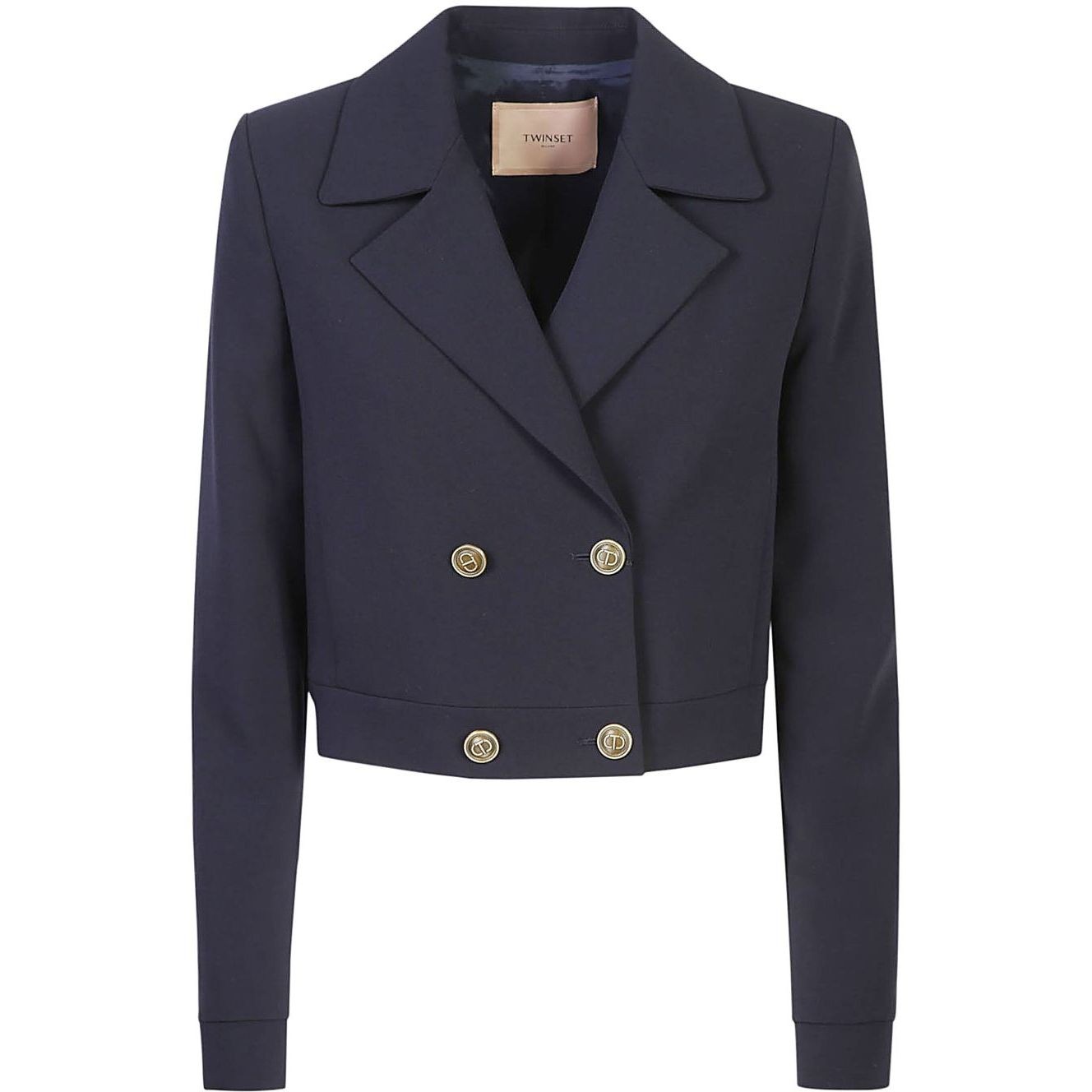 TWINSET Švarkas moterims, Mėlyna, Cady-texture cropped blazers 1