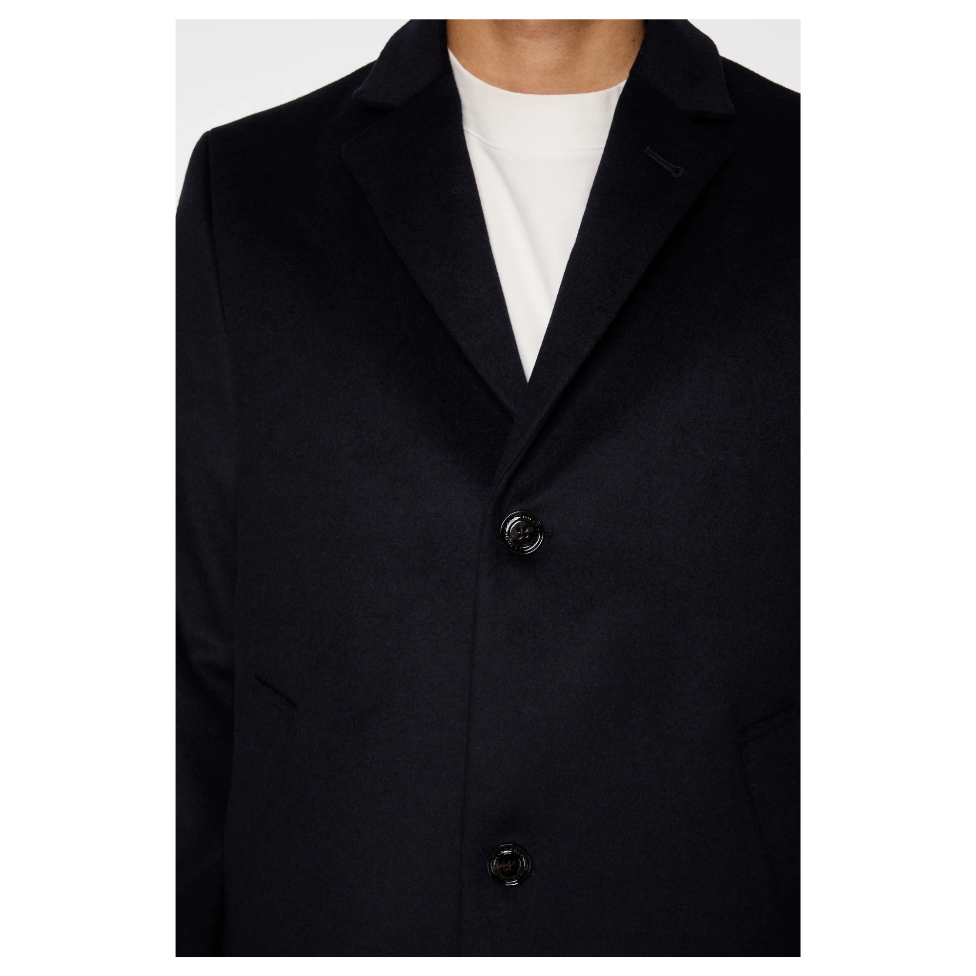 J.LINDEBERG Paltas vyrams, Mėlyna, August melton cashmere coat 2