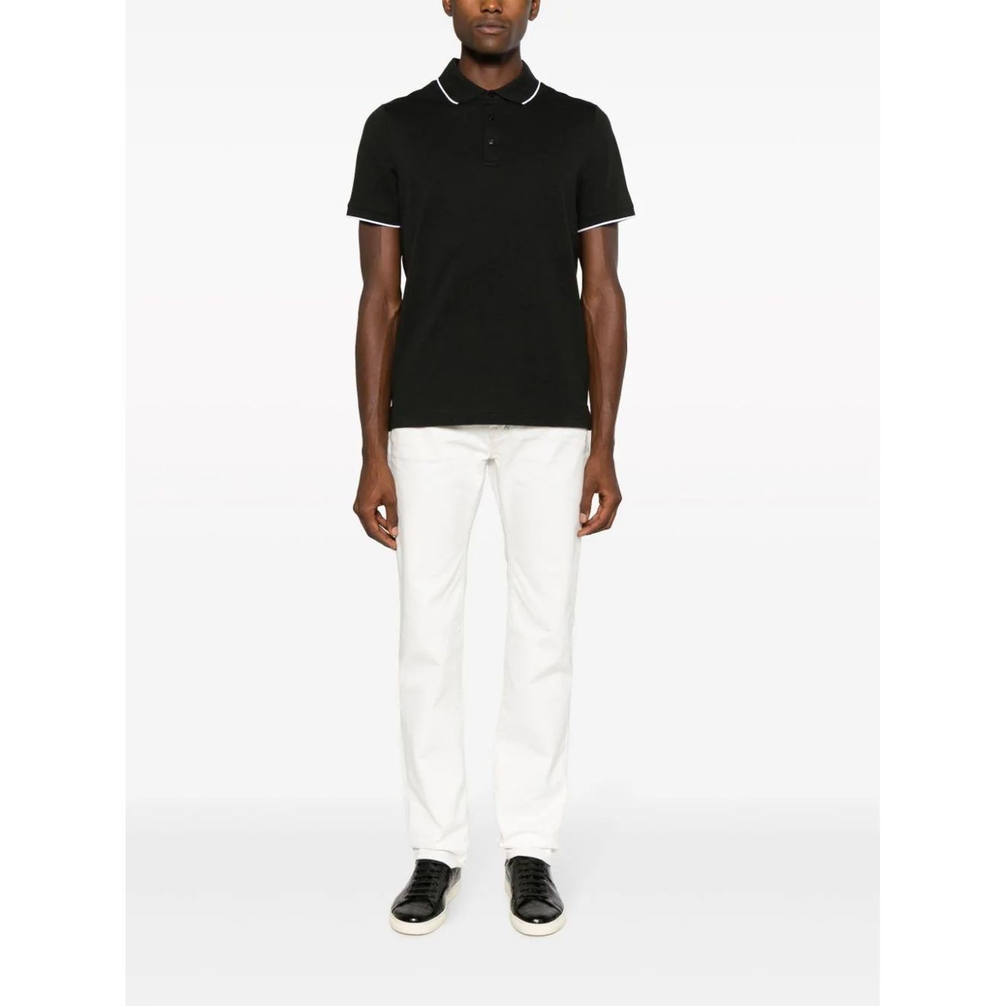 MICHAEL KORS Marškiniai ilgomis rankovėmis vyrams, Juoda, Sustainable polo 2