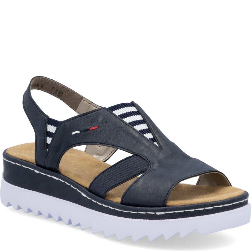RIEKER Basutės moterims, Mėlyna, Sandals 1