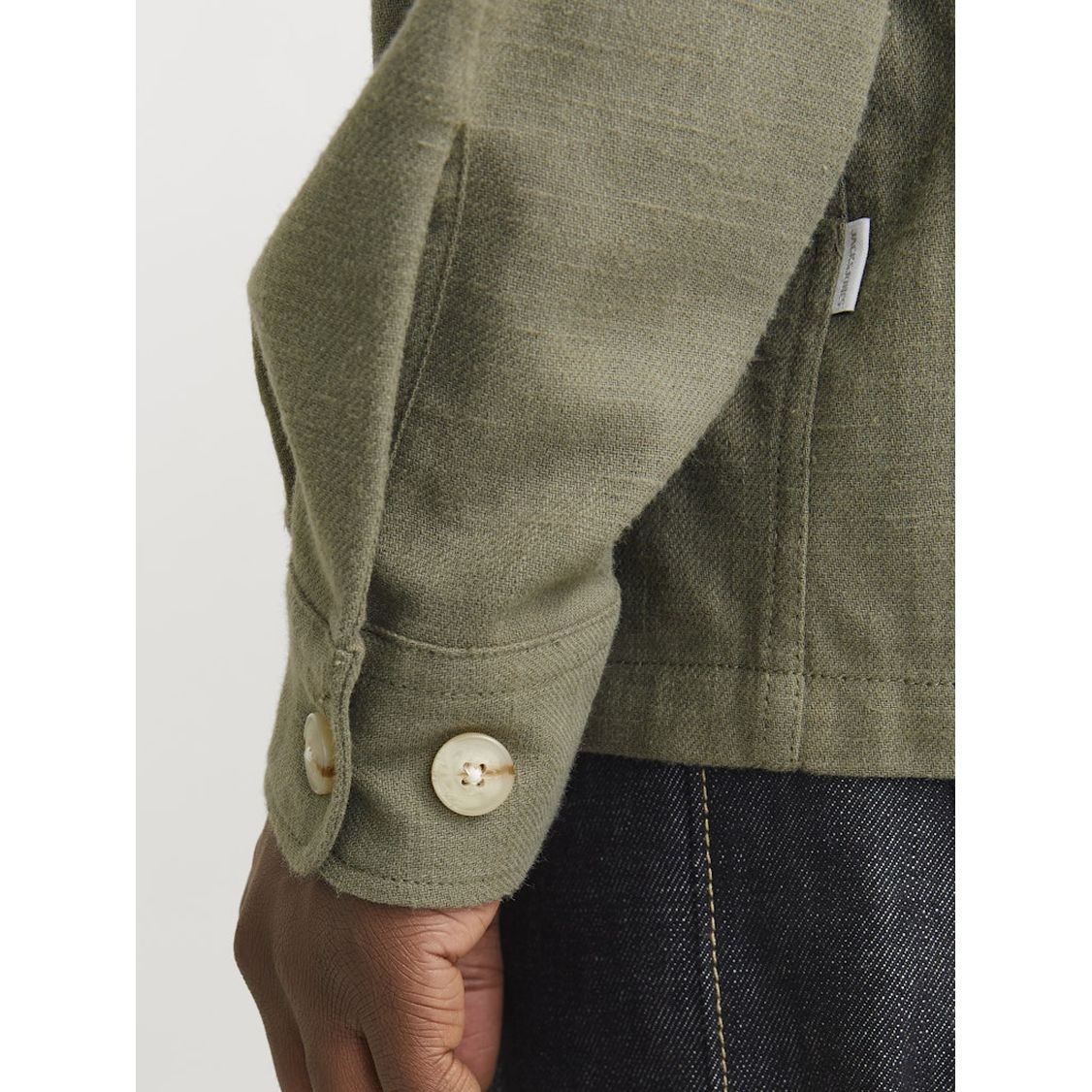 JACK & JONES Lengva striukė vyrams, Chaki, Raymond overshirt 5