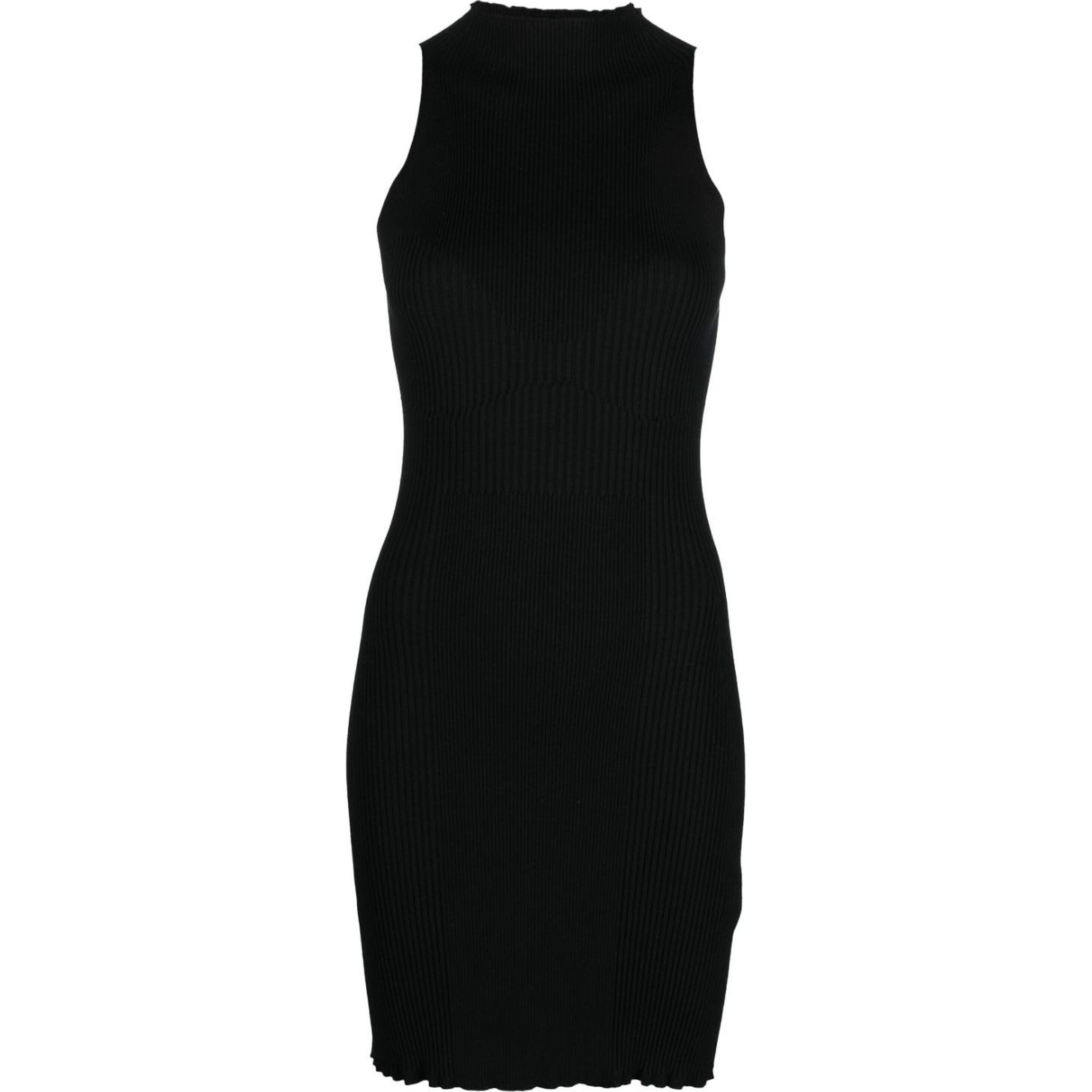 AERON Mini suknelė moterims, Juoda, Ribbed sleeveless mini dress