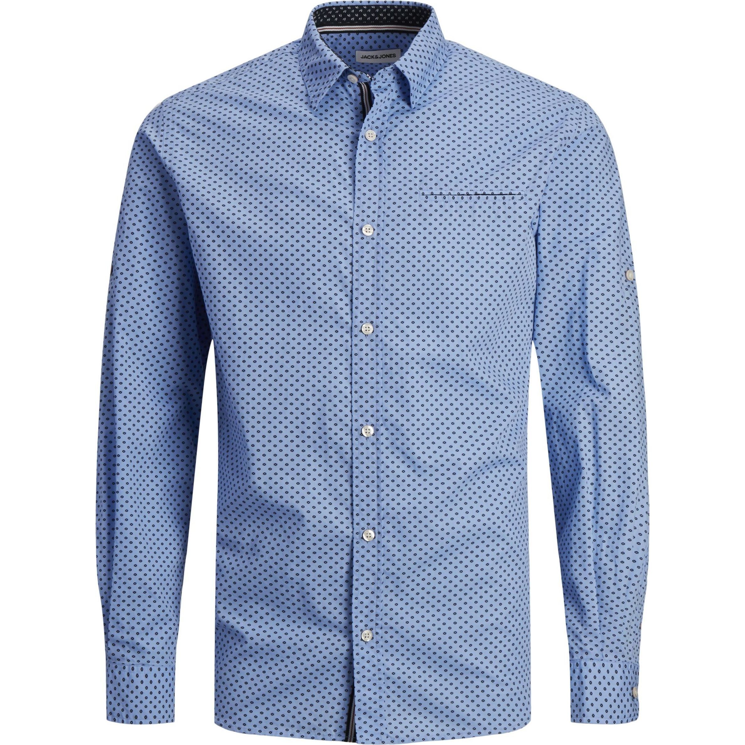 JACK & JONES Marškiniai vyrams, Mėlyna, JJEREMY DETAIL SHIRT 1