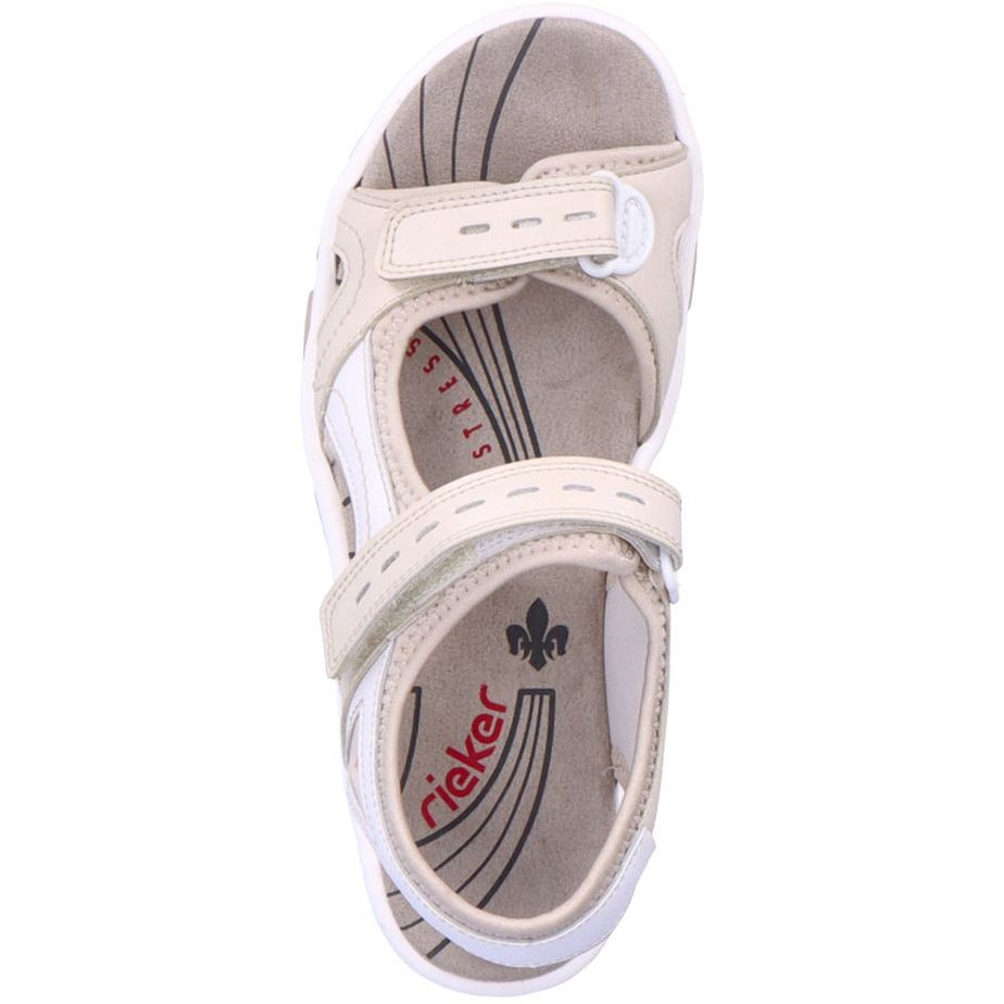 RIEKER Basutės moterims, Smėlio, SANDALS 6