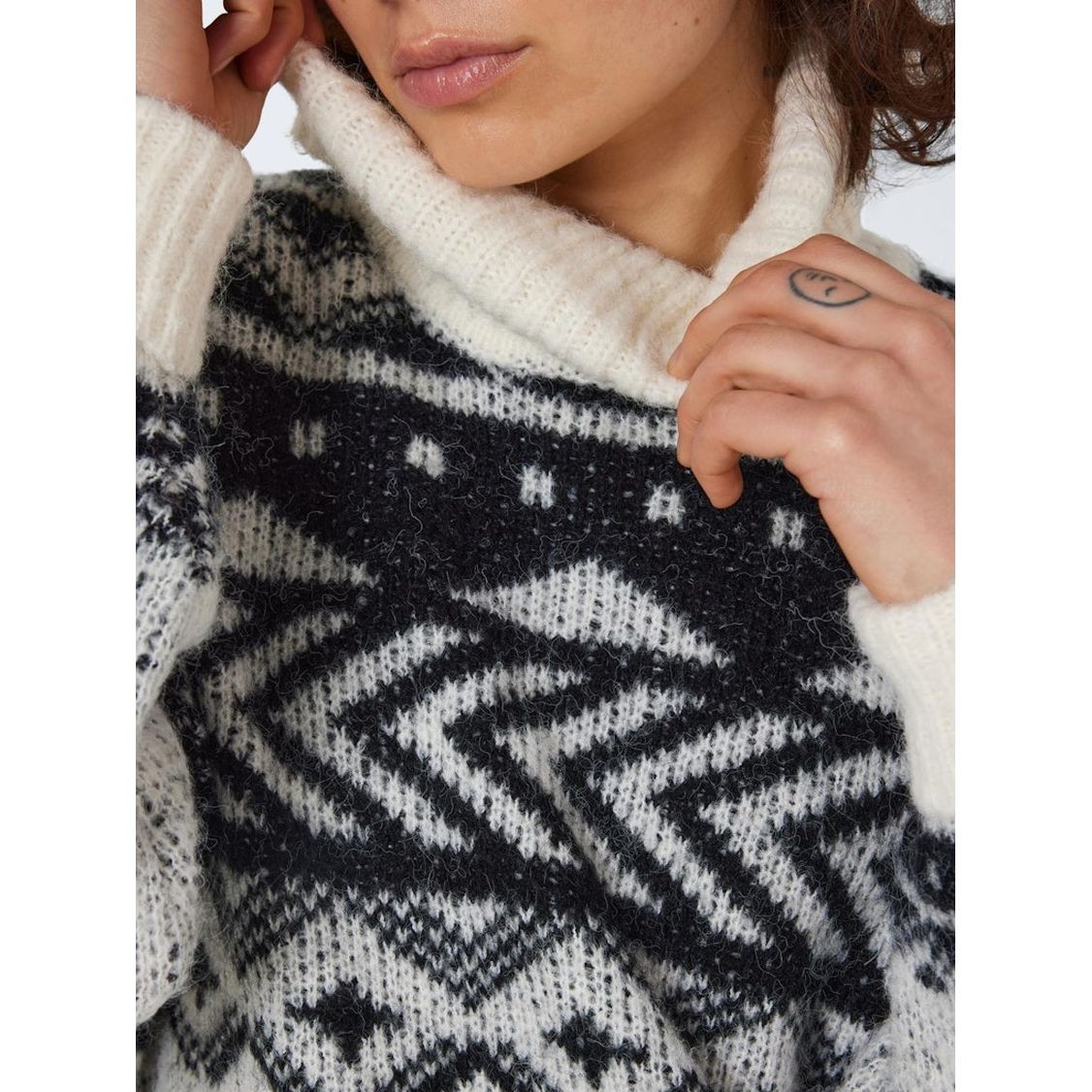 NOISY MAY Megztinis su kaklu moterims, Marga, Share roll neck knit 5