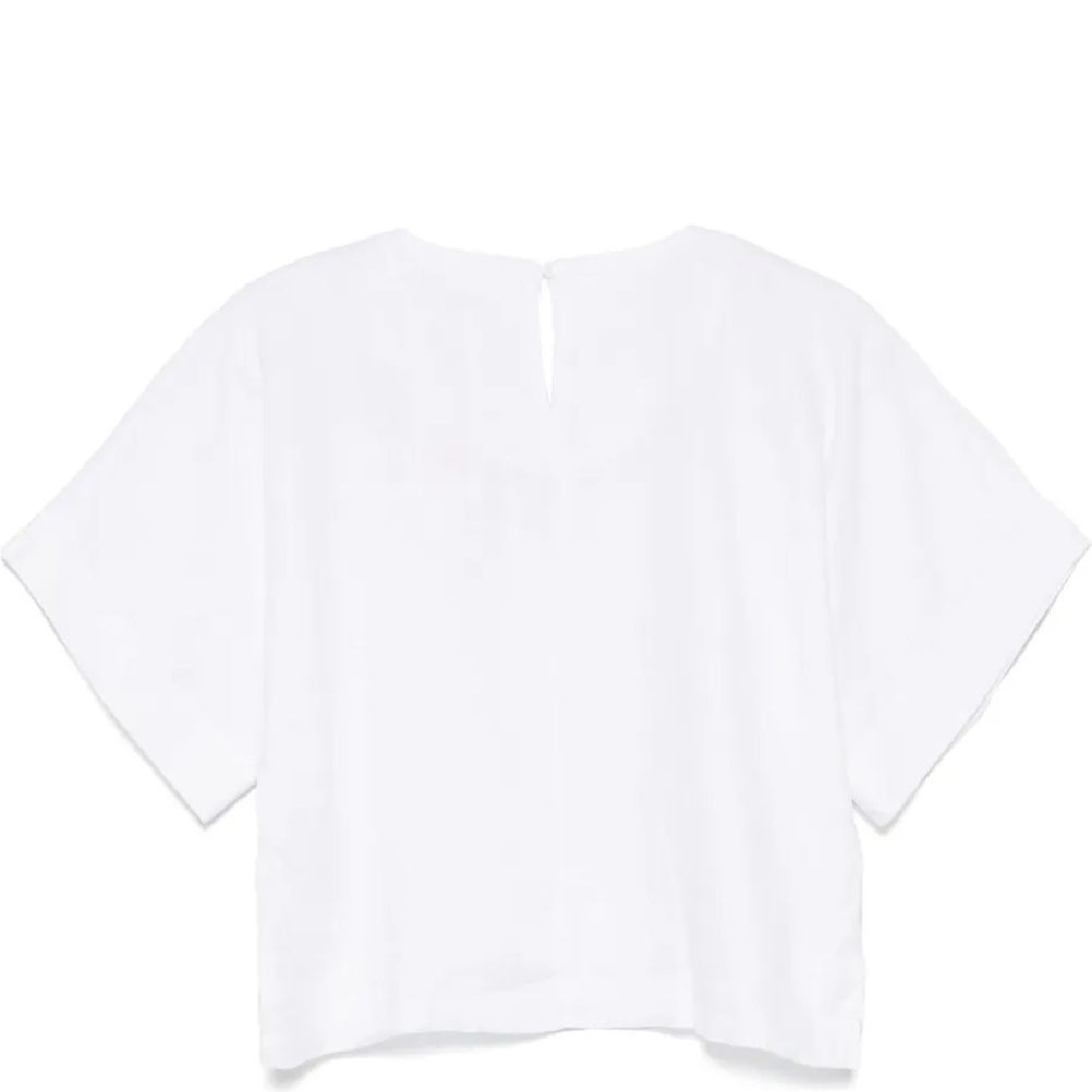 DKNY Trumpinti marškinėliai moterims, Balta, Drop shoulder croppe 2