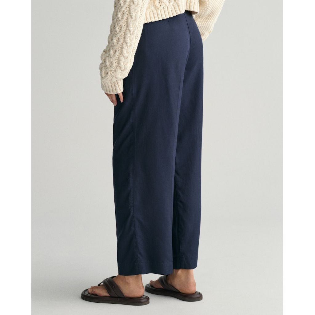 GANT Kelnės moterims, Mėlyna, REL TIE WAIST PANTS 3